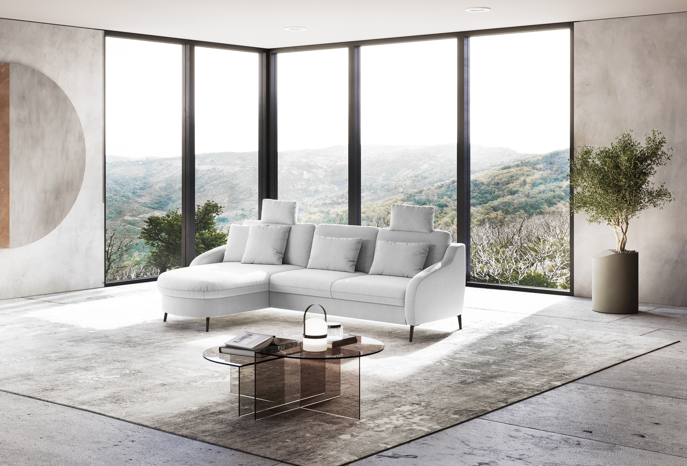 sit&more Ecksofa »Soul L-Form«, wahlweise mit Bettfunktion