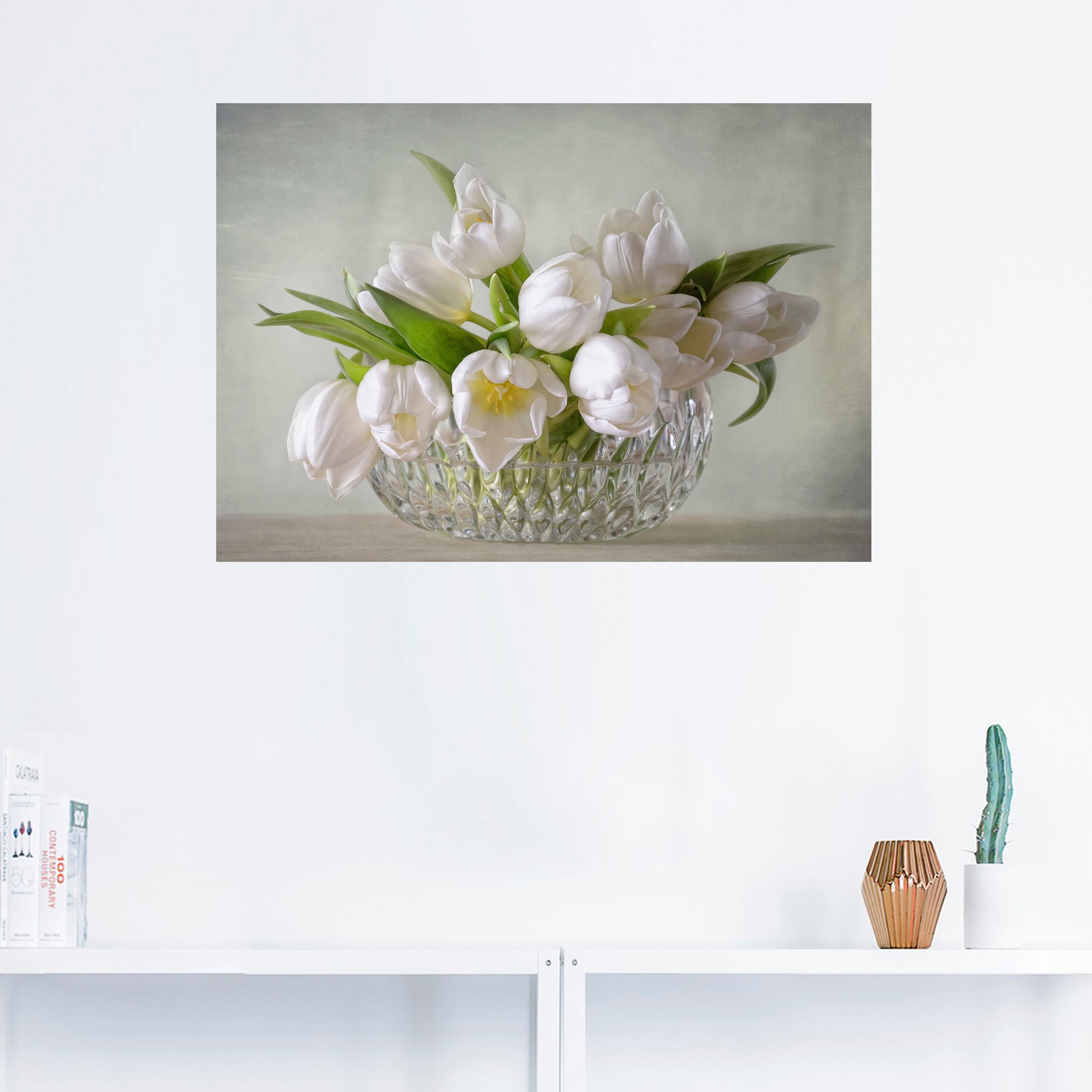 Artland Wandbild »Weiße Tulpen«, Blumen, (1 St.), als Leinwandbild, Poster, günstig online kaufen