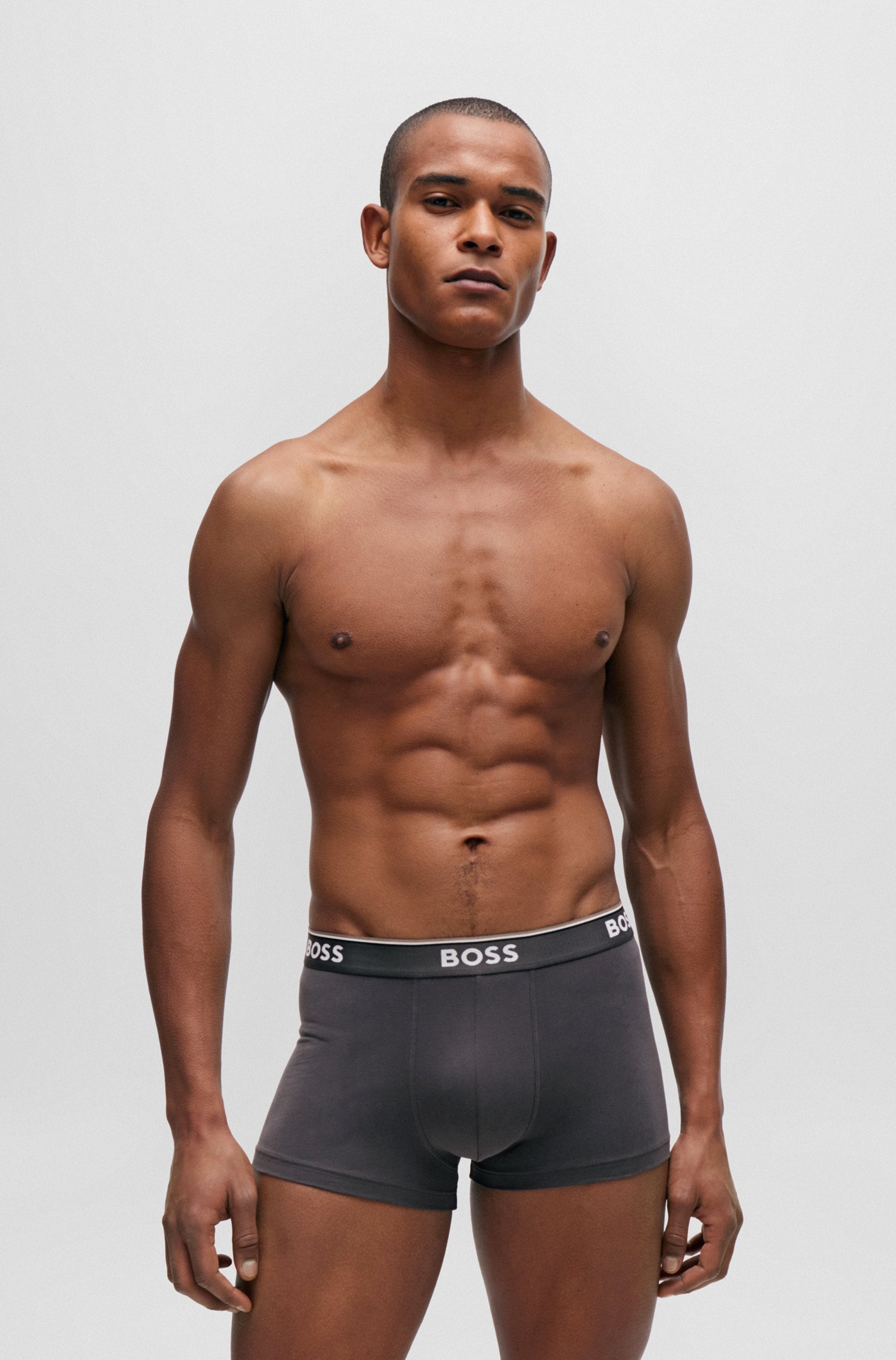BOSS Boxer »TRUNK 3 PACK«, (3 St.), BOSS Schriftzug auf dem Bund