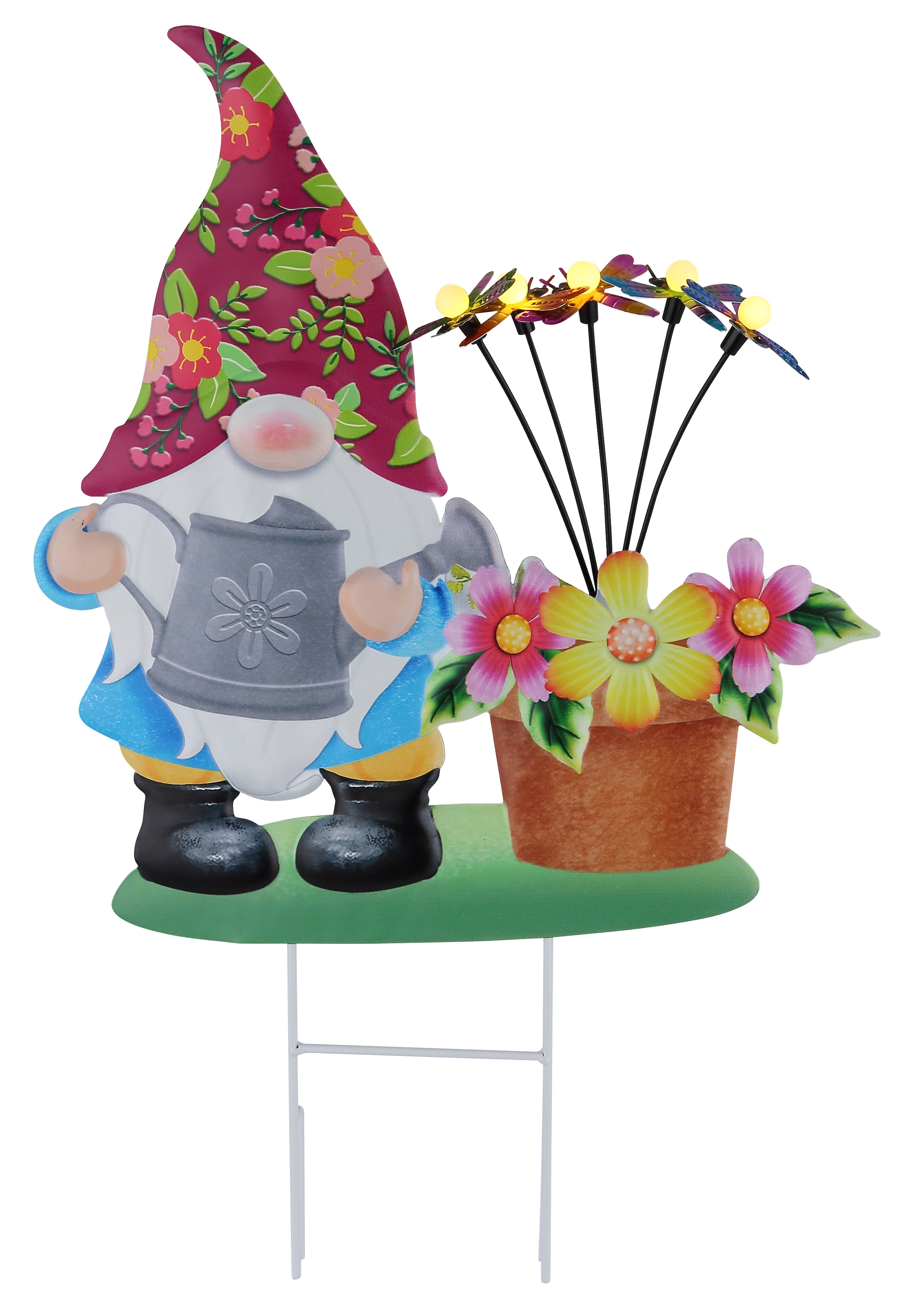 GLOBO LIGHTING LED Solarleuchte »SOLARLEUCHTE METALL BUNT, 5XLED« LED-Modul 1 Stk. Warmweiß Solar Garten Terrasse Außenbeleuchtung Dekoleuchten