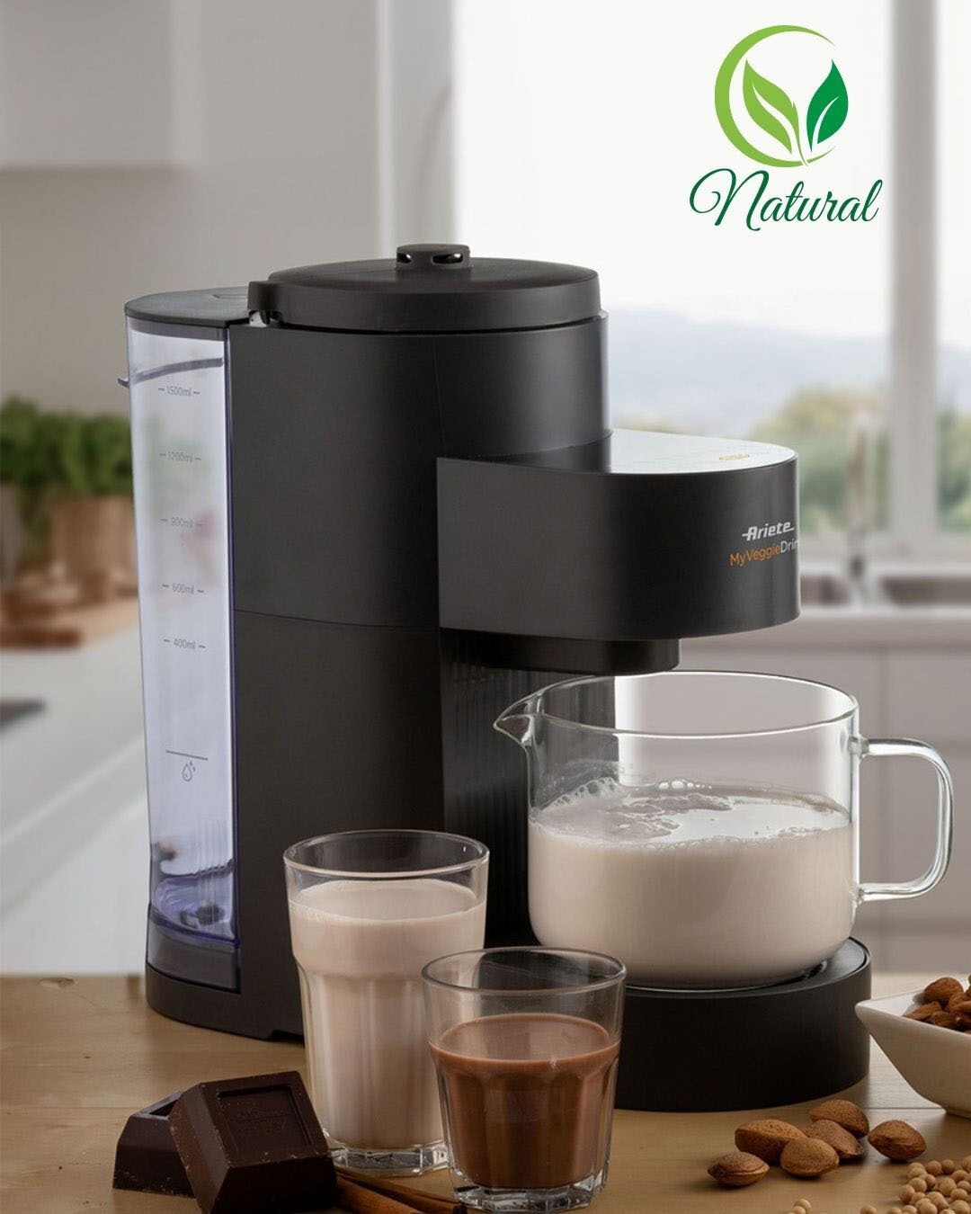 Ariete Entsafter »My VeggieDrink« 1200 W Pflanzenmilch-, Milchshake-Zubereiter und Entsafter in Einem, 1,5 L