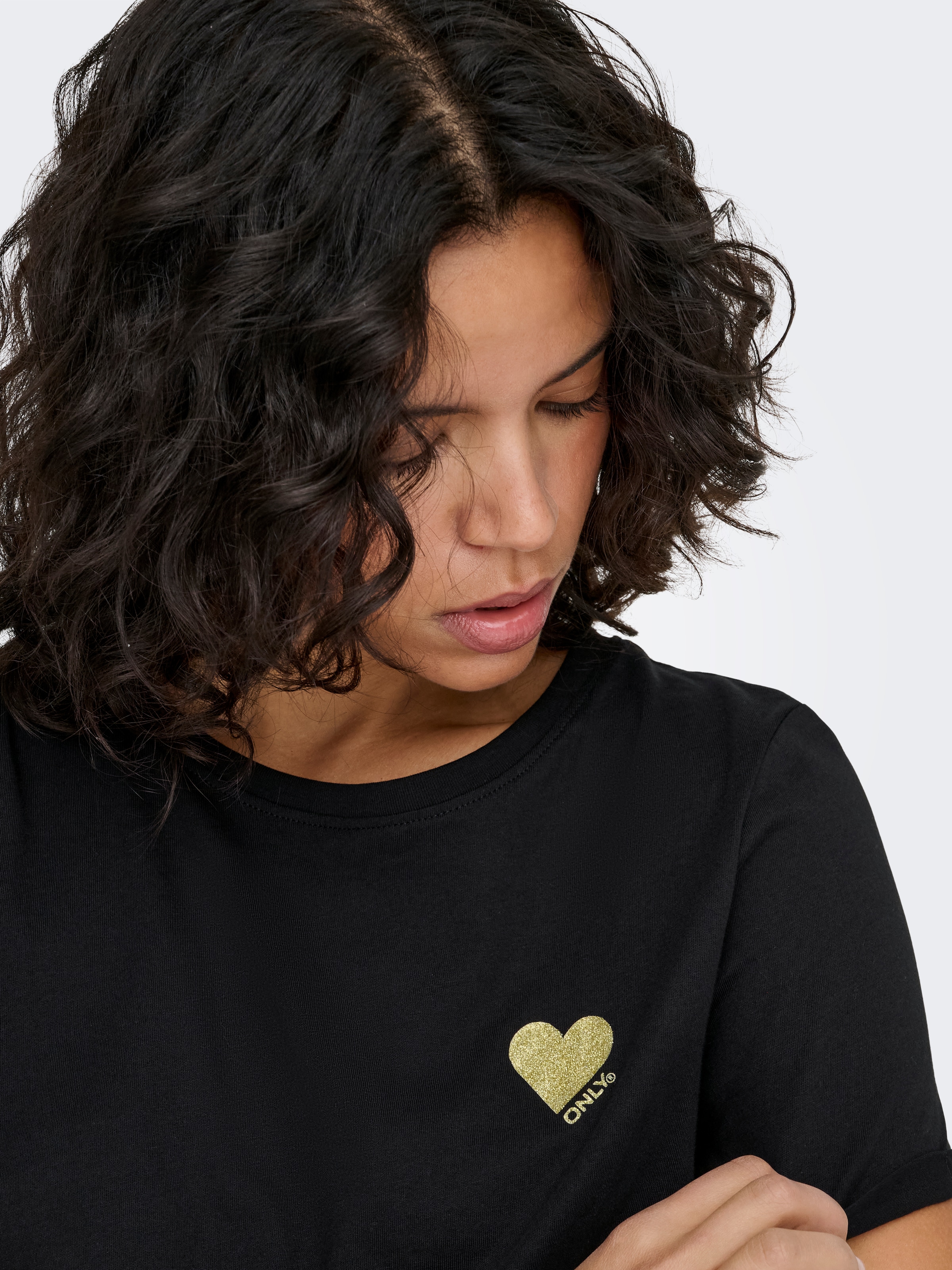 ONLY Kurzarmshirt »ONLKITA LIFE S/S TOP NOOS« regular fit, casual, Single Jersey, Baumwolle, Rundhals