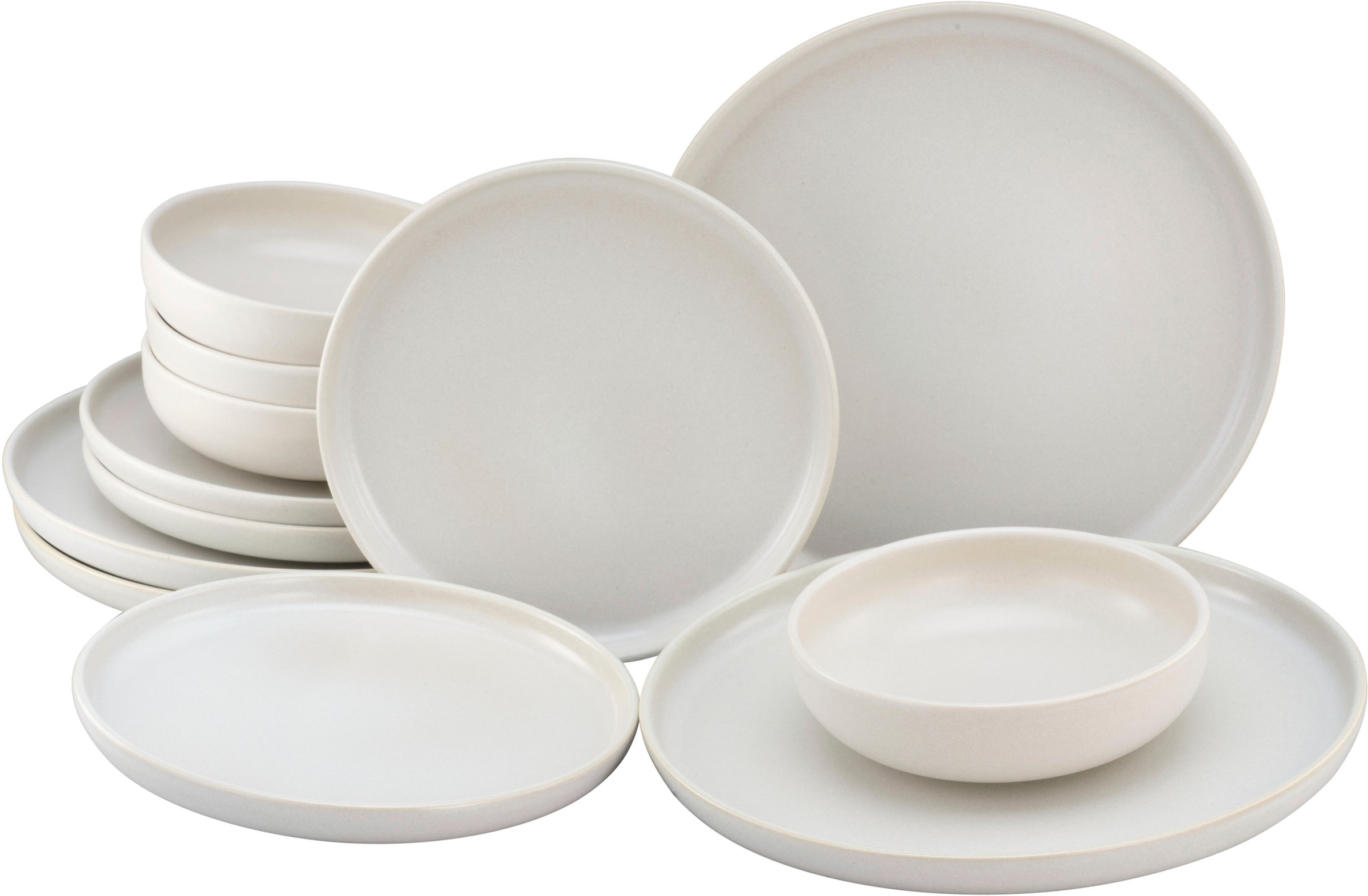 CreaTable Tafelservice »Uno« weiche, harmonisch ausbalancierte Form günstig online kaufen