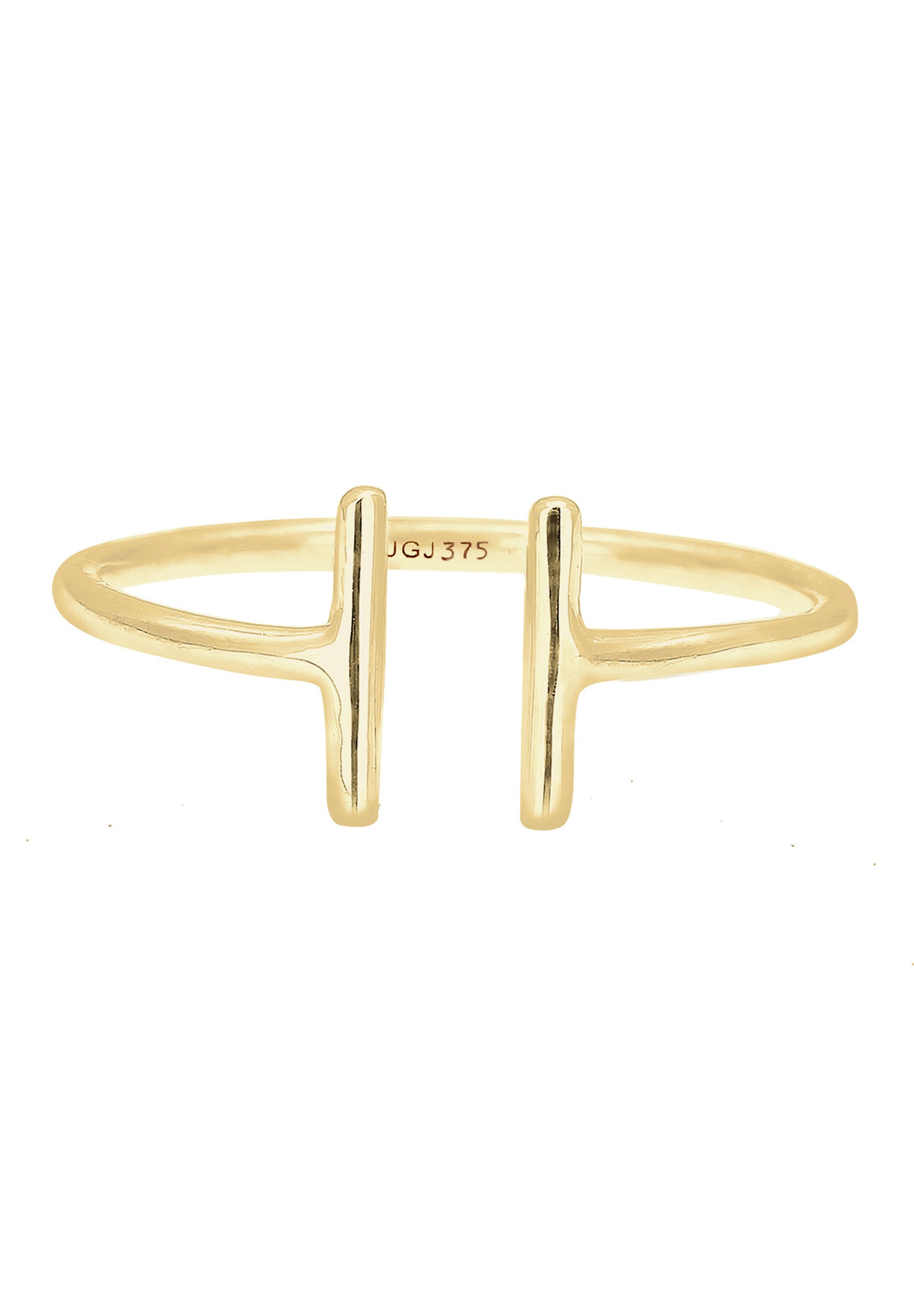 Elli Premium Fingerring »Geo Trend Look Statement Offen 375 Gelbgold«