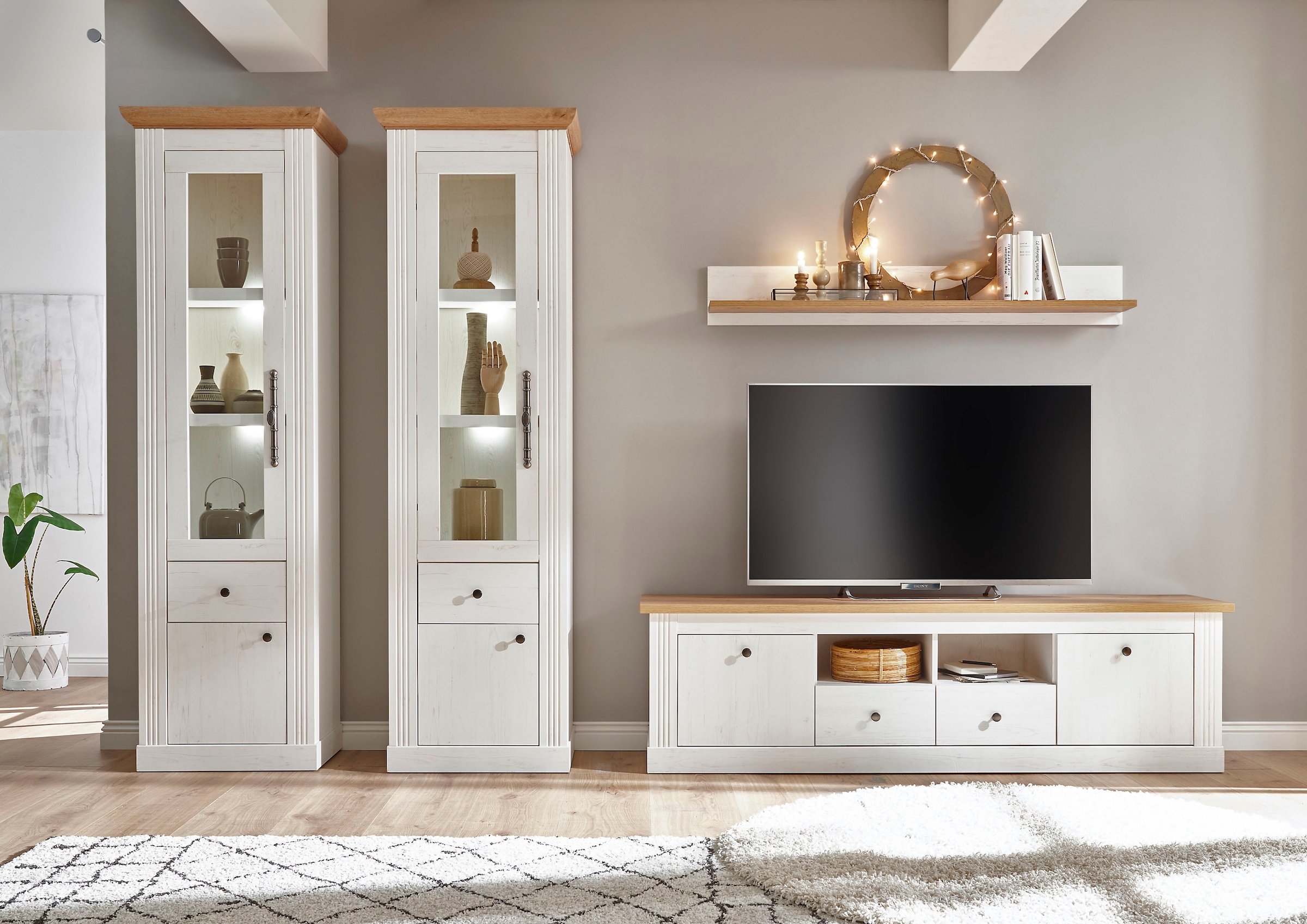 Home affaire Wohnwand »Westminster TOPSELLER!« Set, 2 Vitrinen, Lowboard, W günstig online kaufen