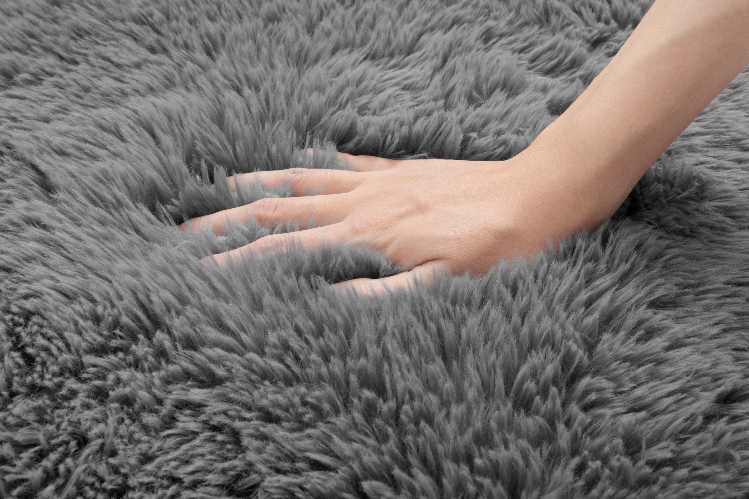 my home Hochflor-Teppich »Silky, besonders weich und kuschelig, sehr dichte Qualität«, rechteckig, 33 mm Höhe, rutschhemmend beschichtet, waschbar, uni, Wohnzimmer, Schlafzimmer