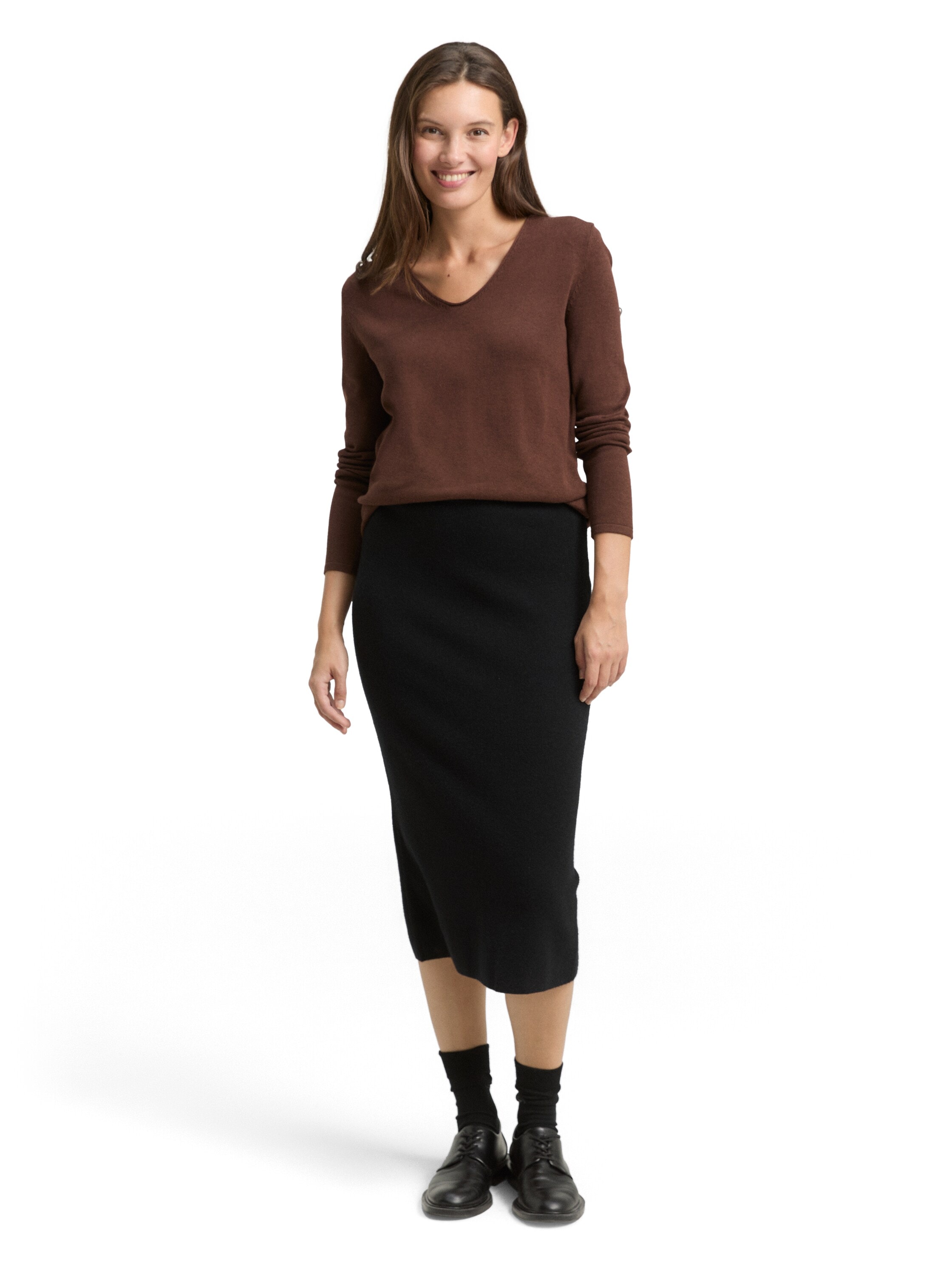 TOM TAILOR V-Ausschnitt-Pullover mit V-Ausschnitt