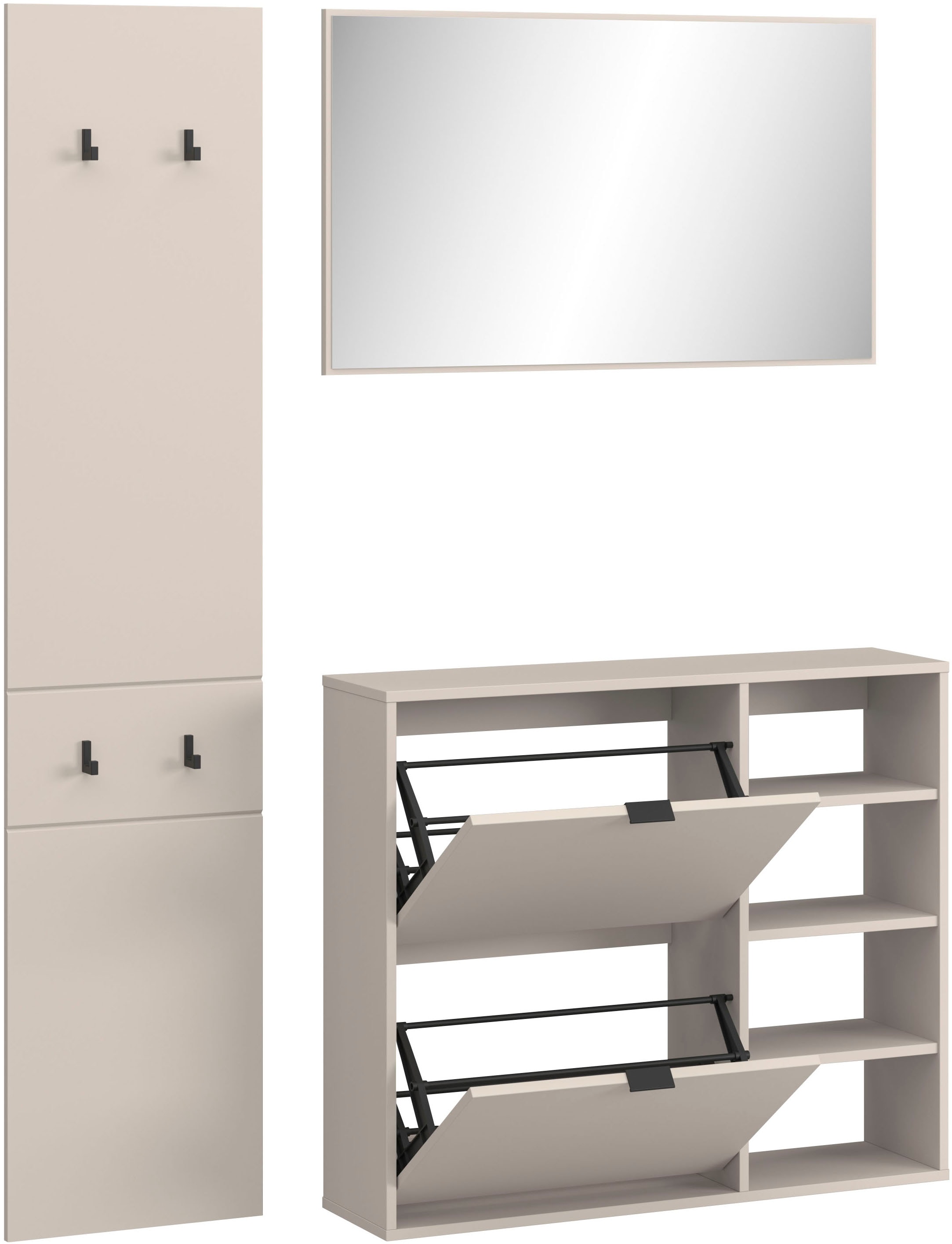 HBZ Garderoben-Set »Florenz Garderobe B/H/T 140x180x27 cm« 3 Stk. tlg.