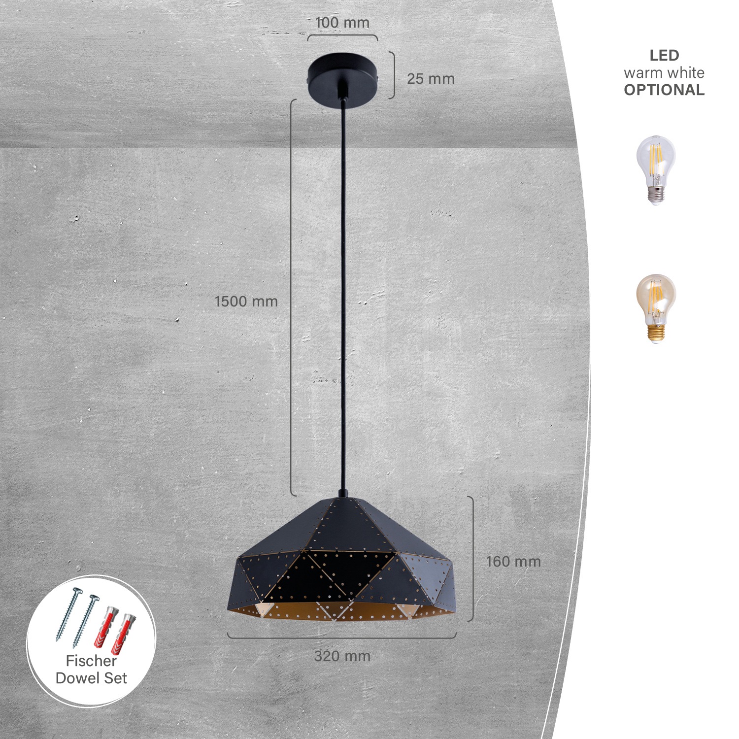 Paco Home Pendelleuchte »SAYID« E27 Hängelampe Esszimmer Esstischlampe Steampunk Lampe Textilkabel E27