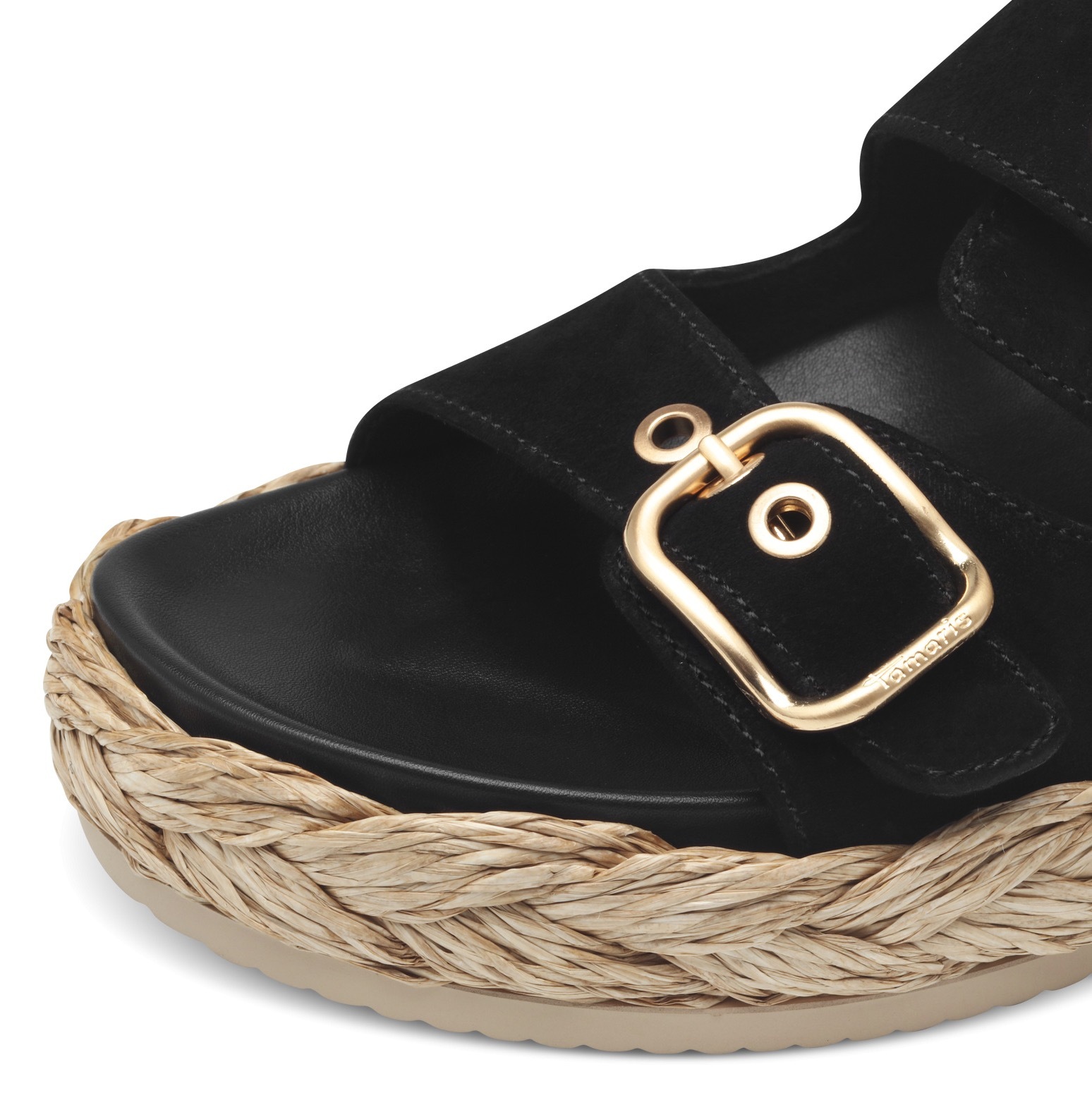 Tamaris Pantolette, Plateaus, Sommerschuh, Strandschuh mit vorgeformtem Fußbett