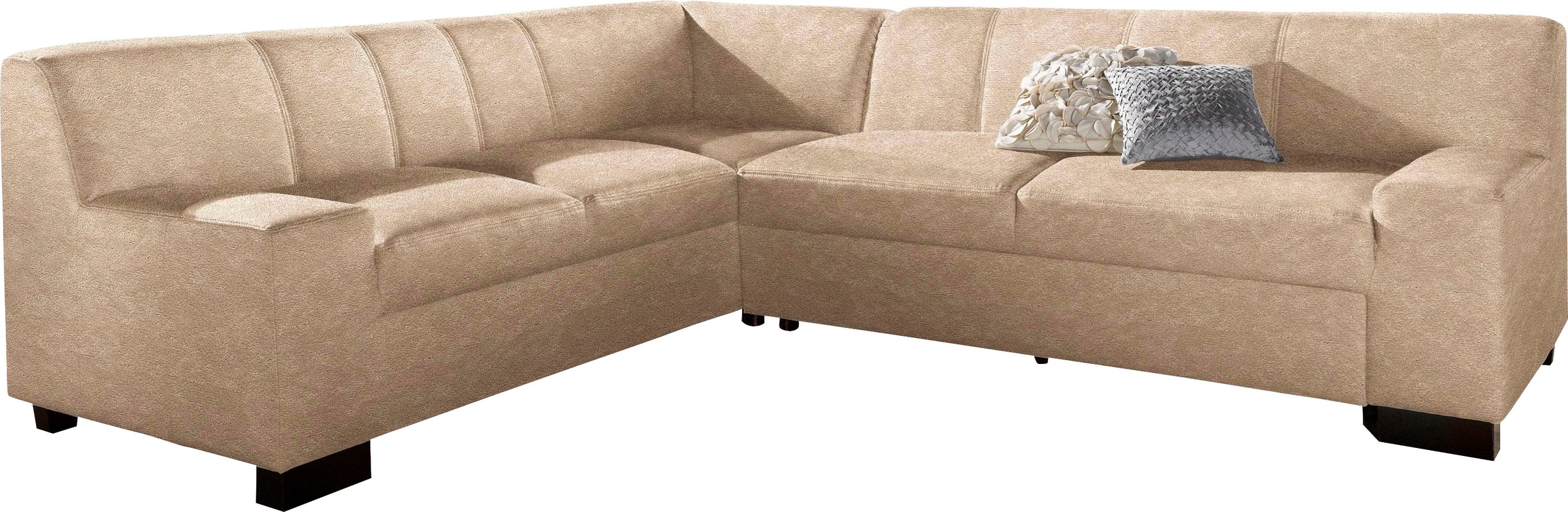 DOMO collection Ecksofa »Norma, moderne Armlehnen, zeitlos und elegant, L-Form«, wahlweise mit Bettfunktion