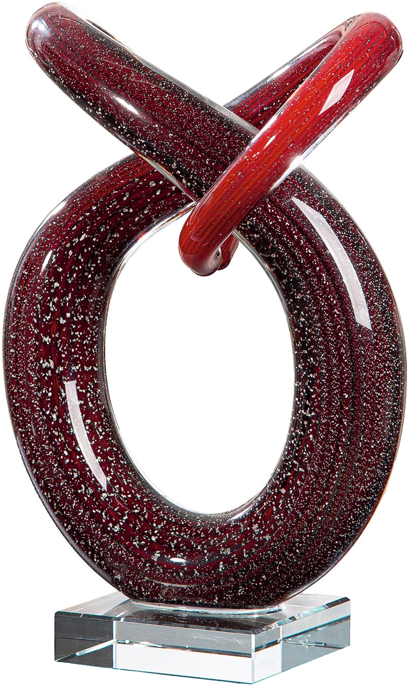 Casablanca by Gilde Dekoobjekt »Skulptur Curvum rot H. 24 cm« günstig online kaufen