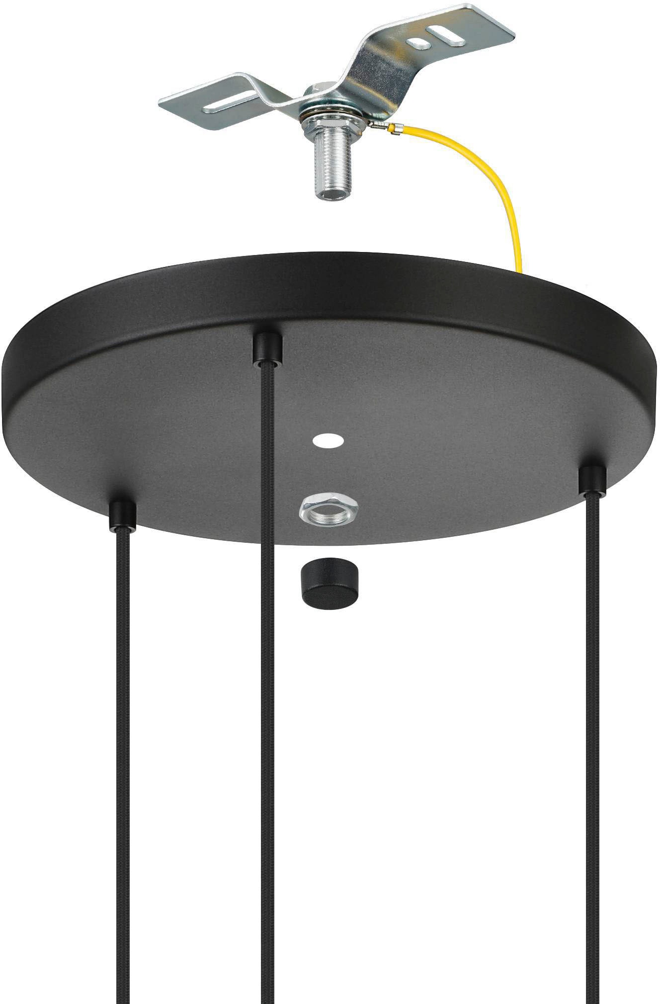 EGLO Hängeleuchte »AMSFIELD 1«, Leuchtmittel E27 | Leuchtmittel wechselbar-ohne Leuchtmittel, Hängeleuchte in schwarz aus Stahl - exkl. E27 - 40W