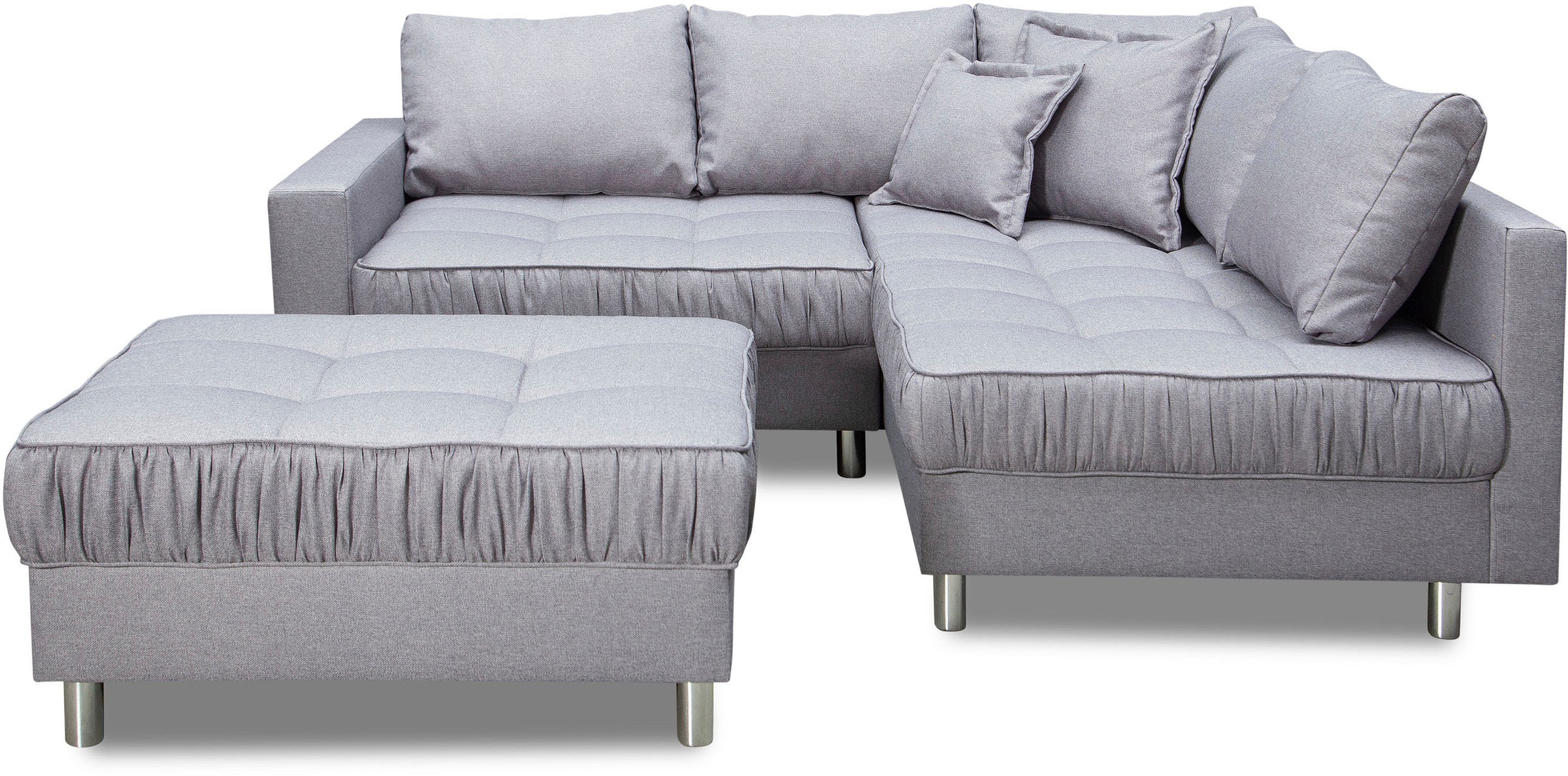 COLLECTION AB Ecksofa »Cannes L-Form« mit Hocker, inkl. Schlaffunktion günstig online kaufen