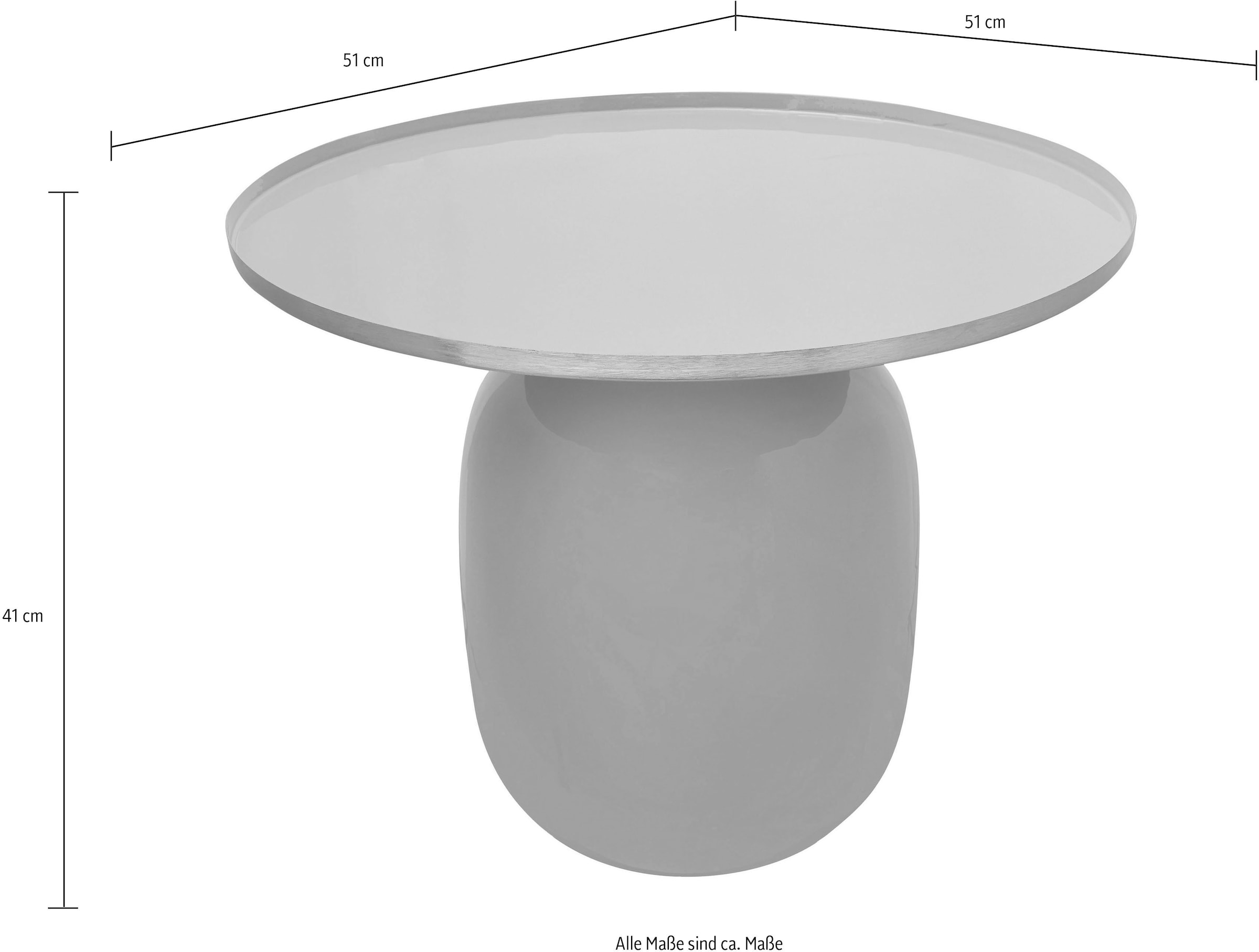 Kayoom Beistelltisch »Art Deco 525, Abstelltisch aus Metall,funktional und stabil«, (1 St.), Dekorativ, glanzvolle Lackierung, stilvolles Design