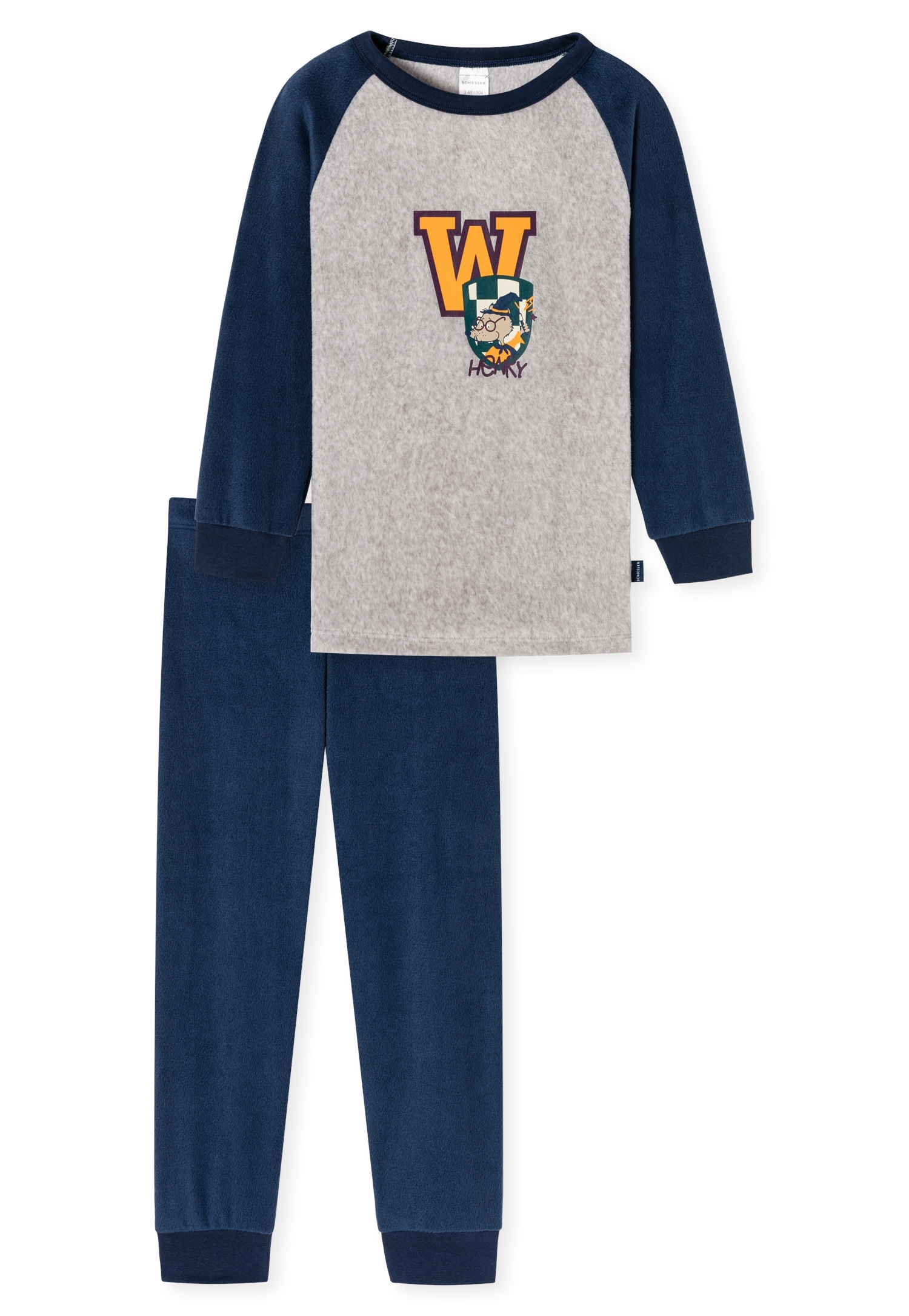 Schiesser Pyjama »"Rat Henry"«, (2 tlg.), mit großem "W" im College-Look