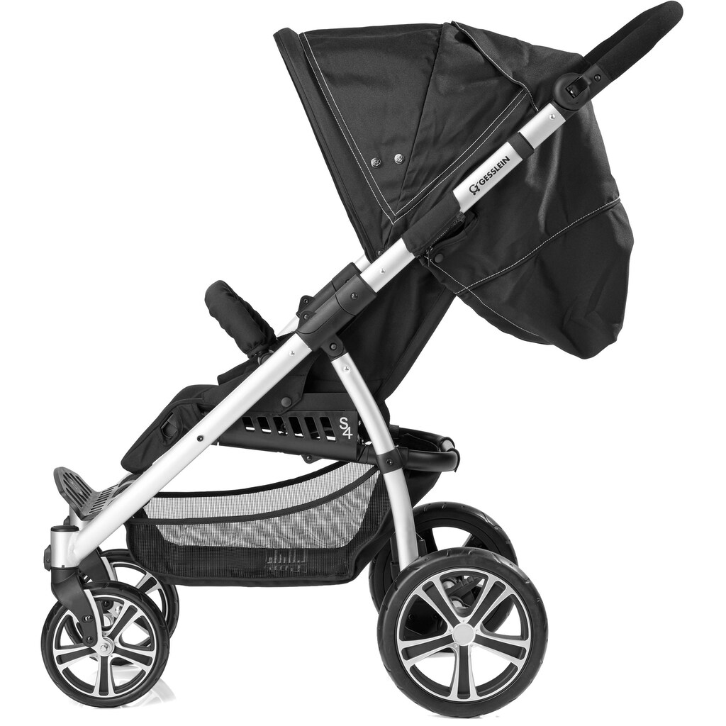 Gesslein Kinder-Buggy »S4 Air+ Black/Black, Blue«, mit schwenkbaren Vorderrädern; Kinderwagen, Buggy, Sportwagen, Sportbuggy, Kinderbuggy, Sport-Kinderwagen