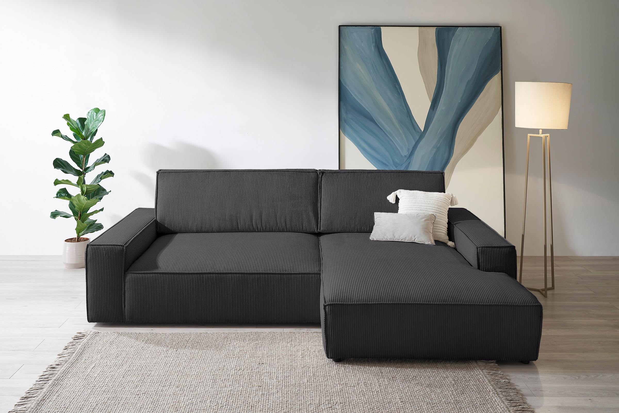 Home affaire Ecksofa »NEU: SHERWOOD XXL 284, Big-Sofa L-Form, tiefe Sitzflä günstig online kaufen