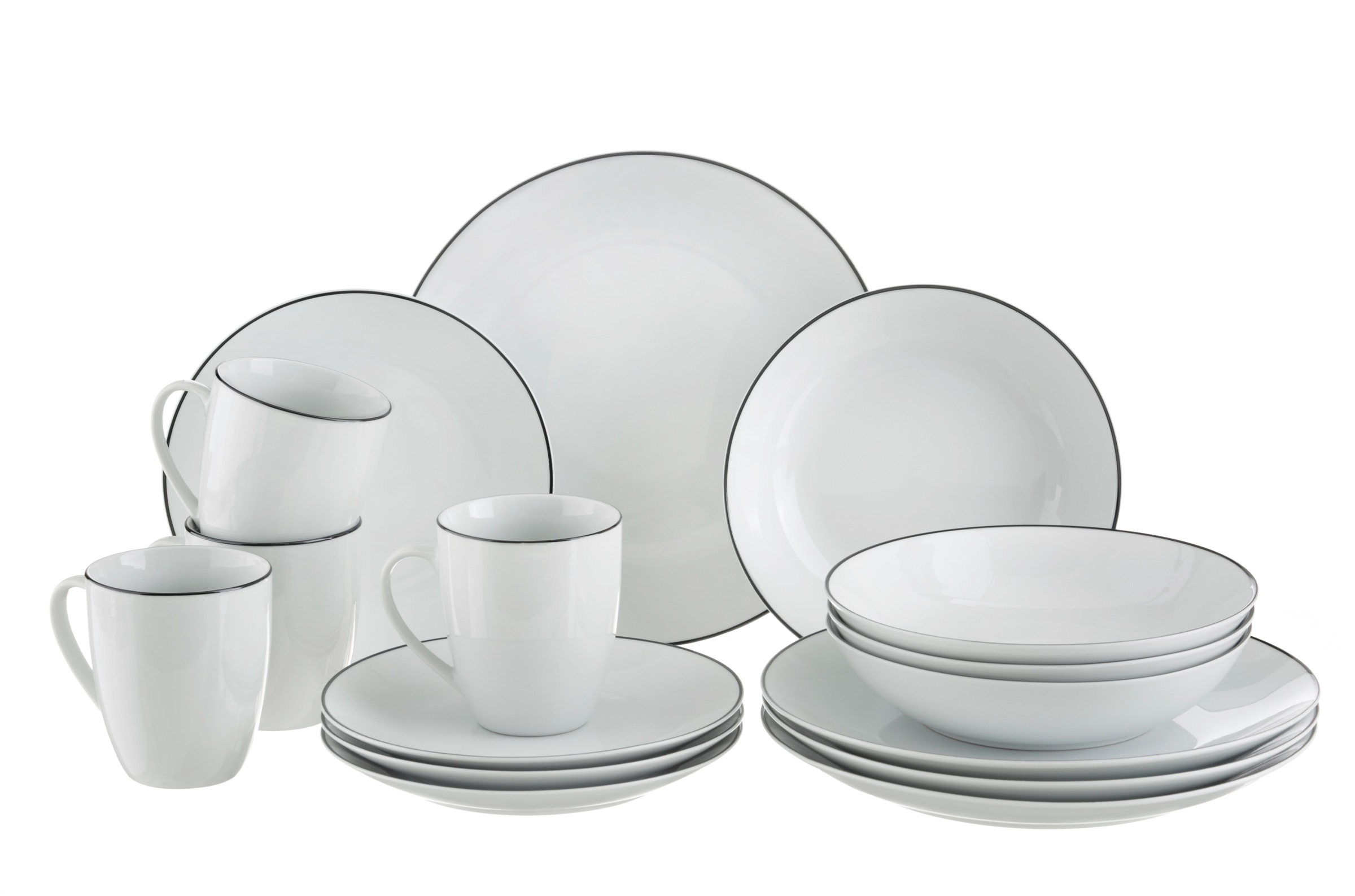 my home Kombiservice »Madeline«, (Set, 16 tlg., je 4 Speise-, Dessert-, Sup günstig online kaufen