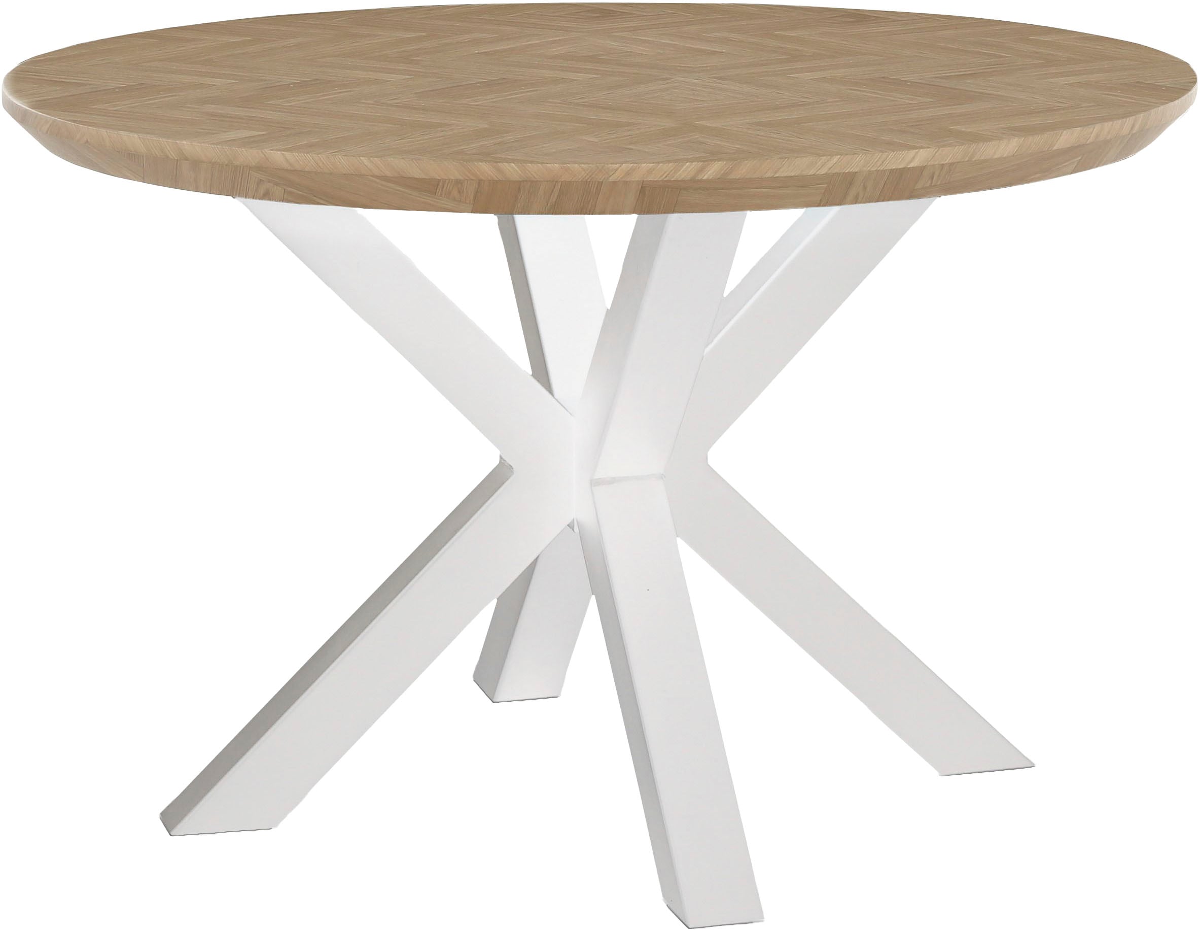 Jockenhöfer Gruppe Esstisch »Oakland«, rund, 120cm ø, Parkettoptik., Metall günstig online kaufen