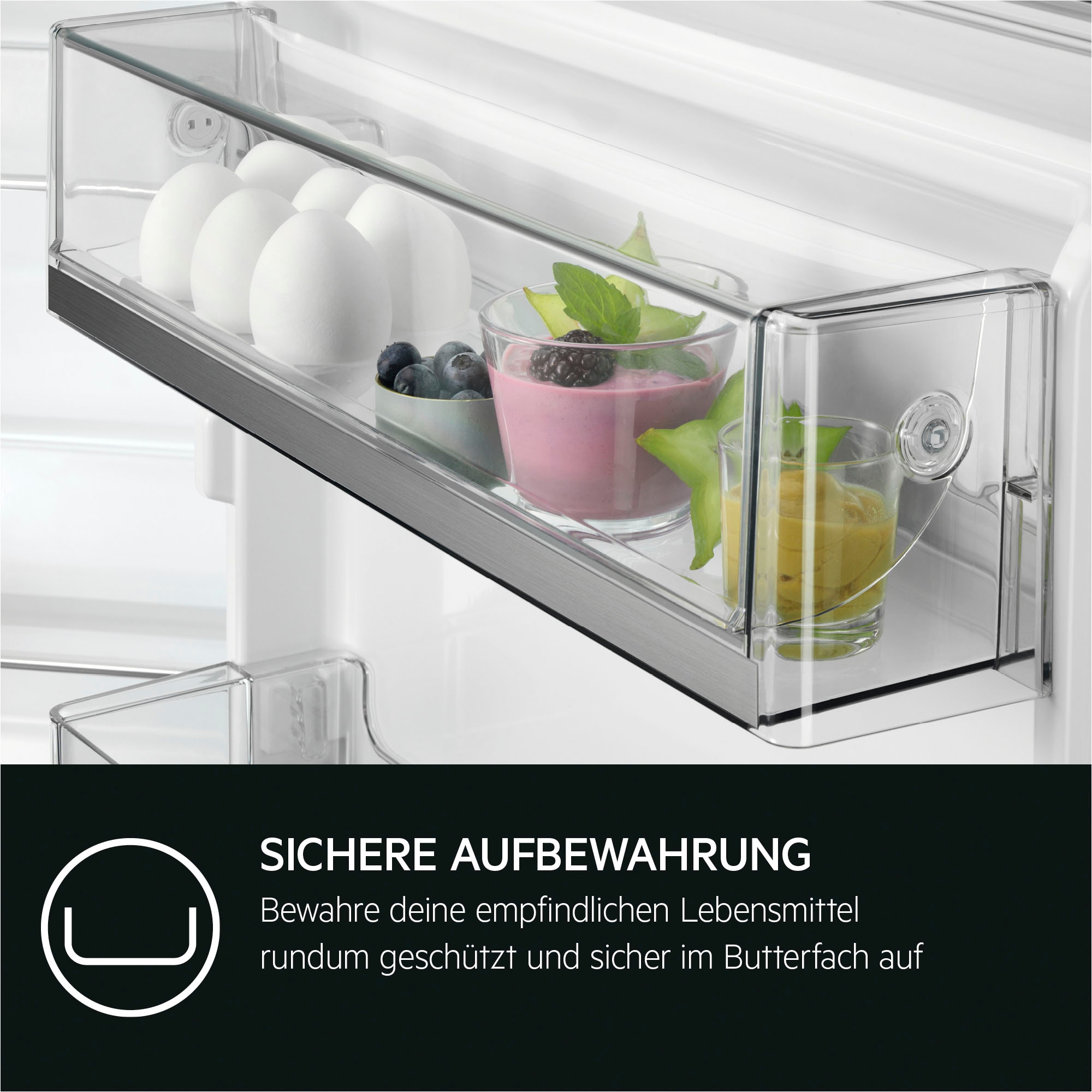 AEG Einbaukühlschrank Serie 5000 »OSF5O881EE«, 124 Liter, 4-Sterne-Gefrierfach, variable Glasablagen, Dekorfähig