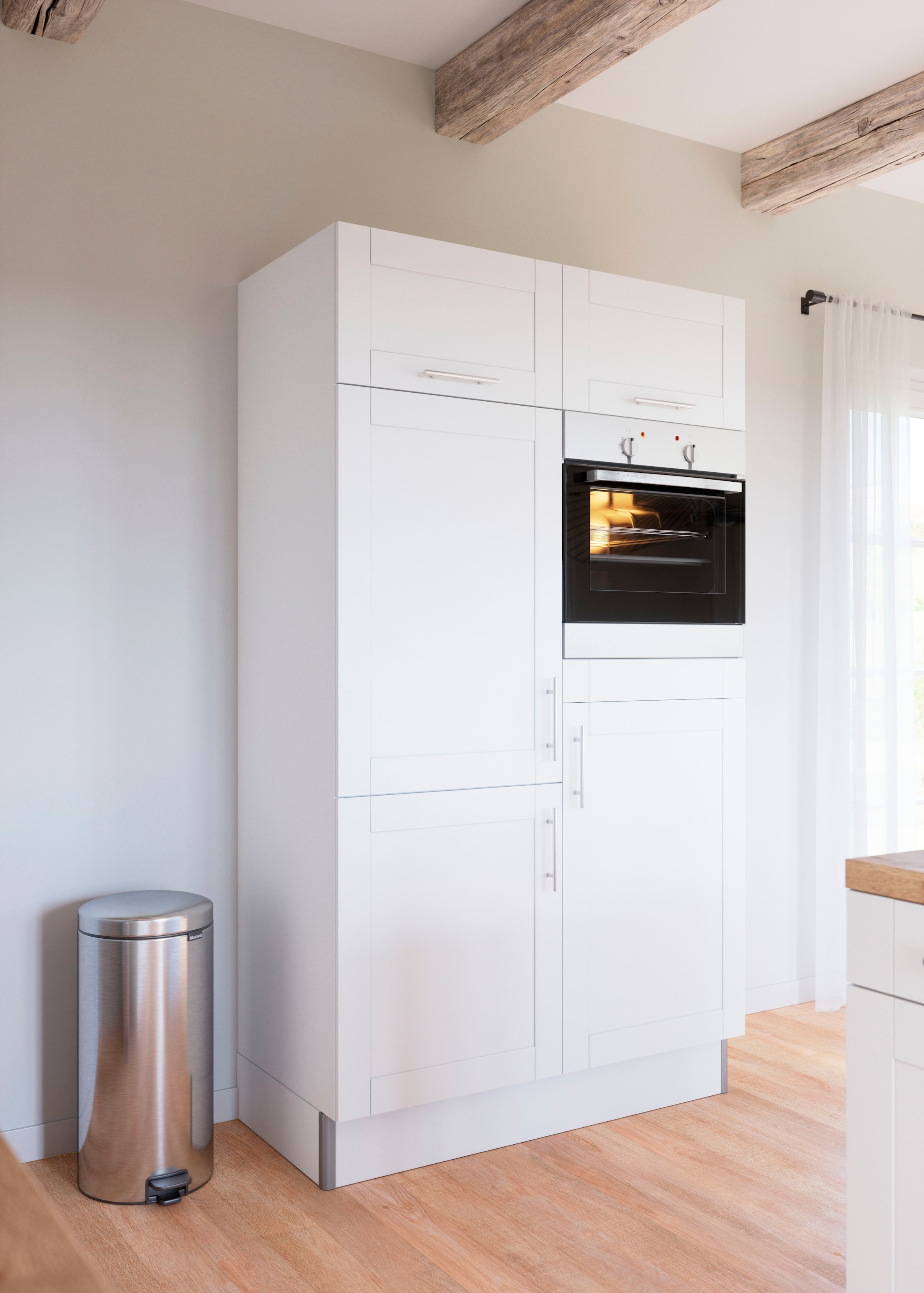 KOCHSTATION Küche »KS-Ahus, Back-/Kühlmodul«, Breite 120 cm, wahlw. mit E-Geräten, Soft Close Funktion, MDF Fronten