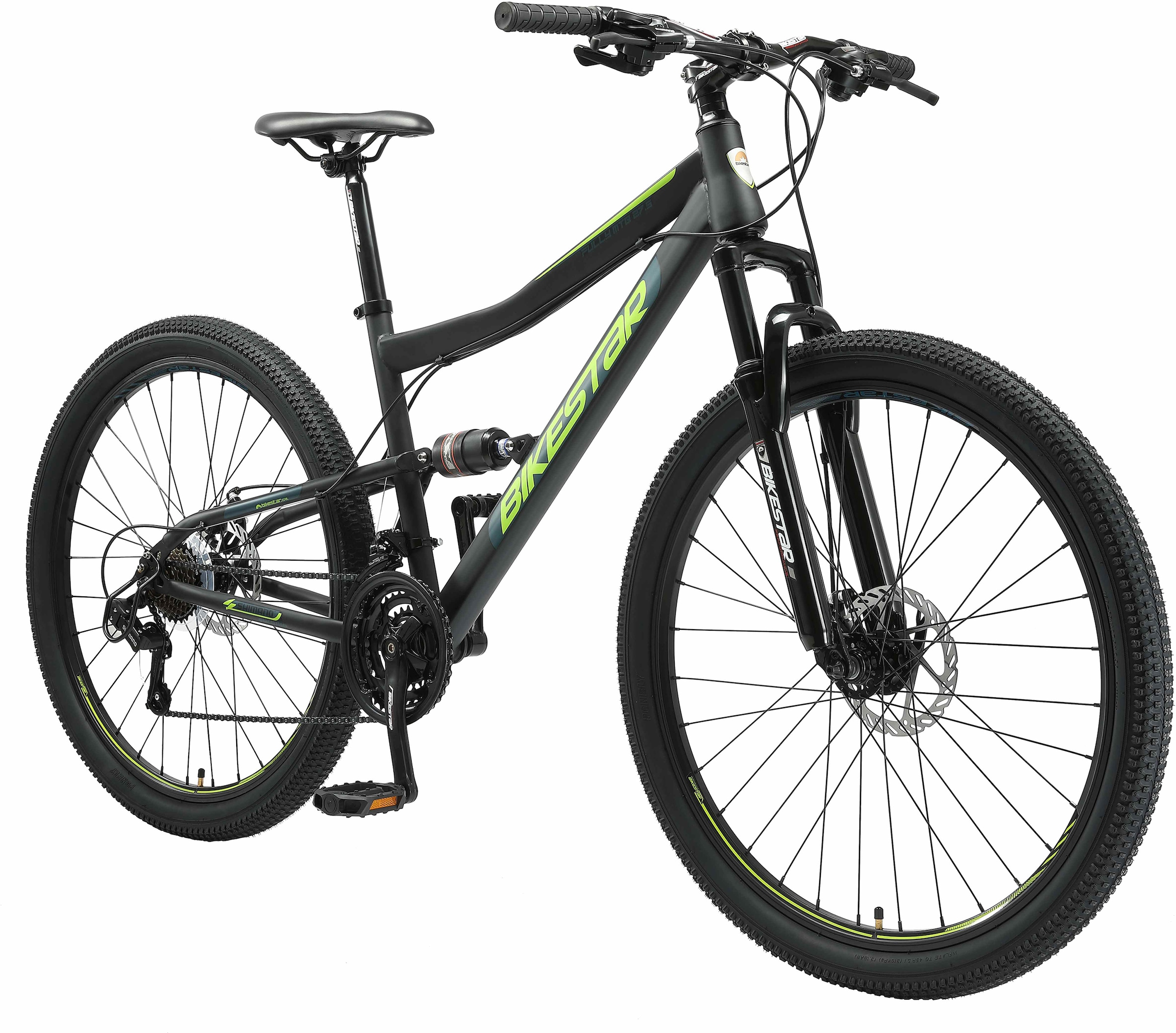 Bikestar Mountainbike 21 Gang Shimano RD-TY300 Schaltwerk Kettenschaltung für Damen und Herren, Kettenschaltung