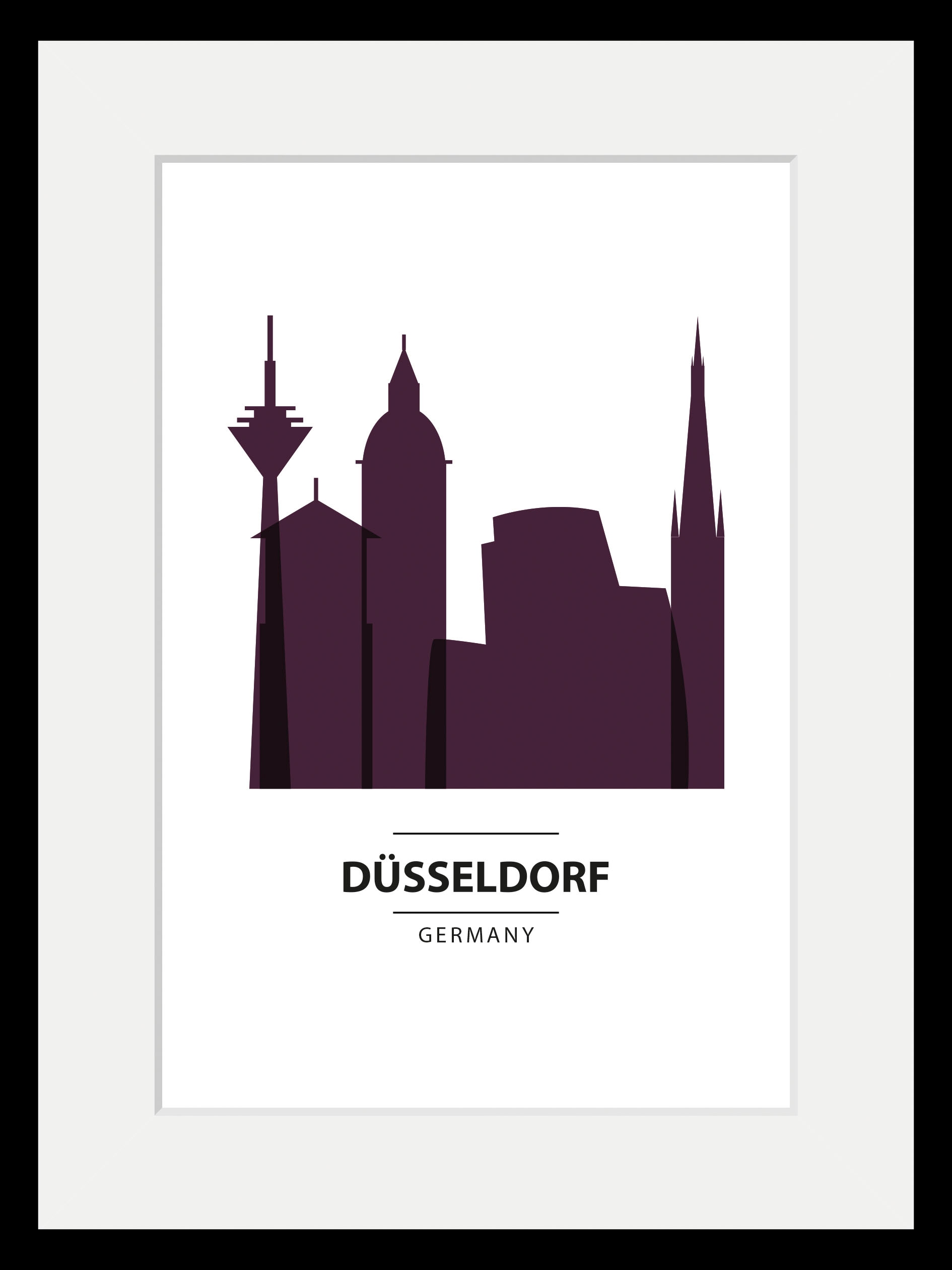 queence Bild »Düsseldorf Color Splash«, Städte-Stadt-Deutschland-Gebäude-Dü günstig online kaufen
