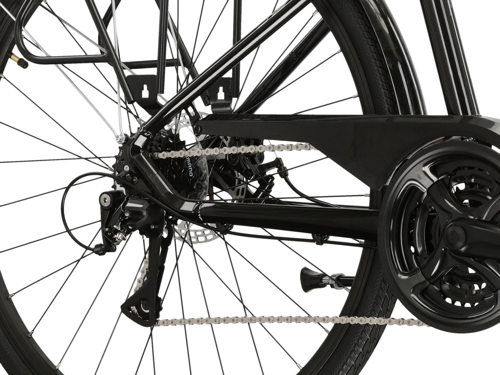Kross Cityrad »KROSS Citybike Sentio 3.0 schwarz 24 Gänge«, 24 Gang, Shimano, ACERA M3020 Schaltwerk, Kettenschaltung
