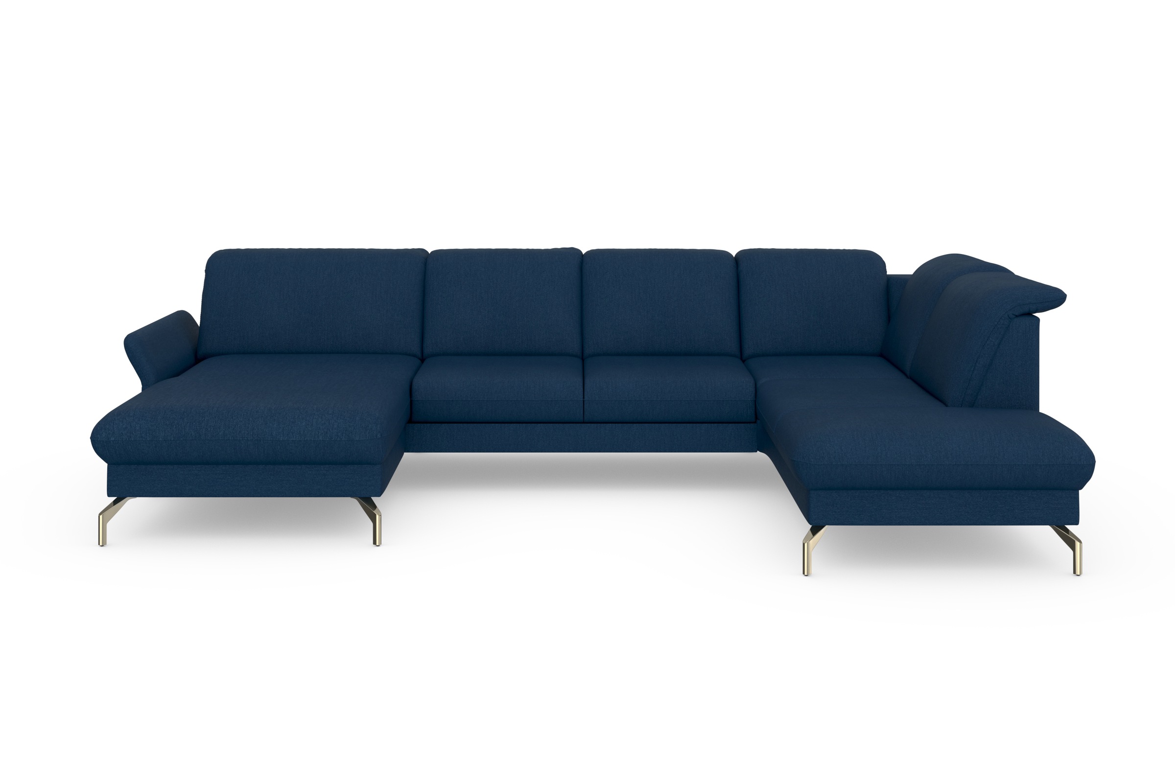 sit&more Wohnlandschaft »Fashion U-Form«, wahlweise mit Kopfteilverstellung, Vorziehsitz, motorisch, Nickelfüße