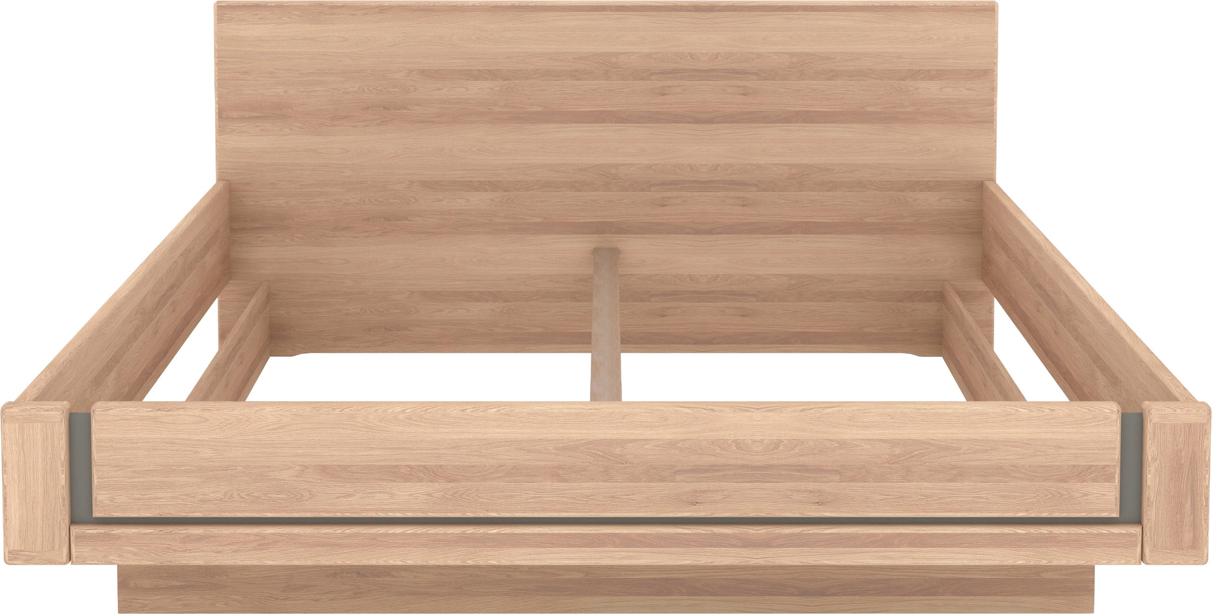 Musterring Holzbett »Sorrent, Bettgestell, Bettrahmen, teilmassiv Eiche«, (MADE IN GERMANY), Eiche teilmassiv, Liegehöhenverstellung, in schwebender Optik