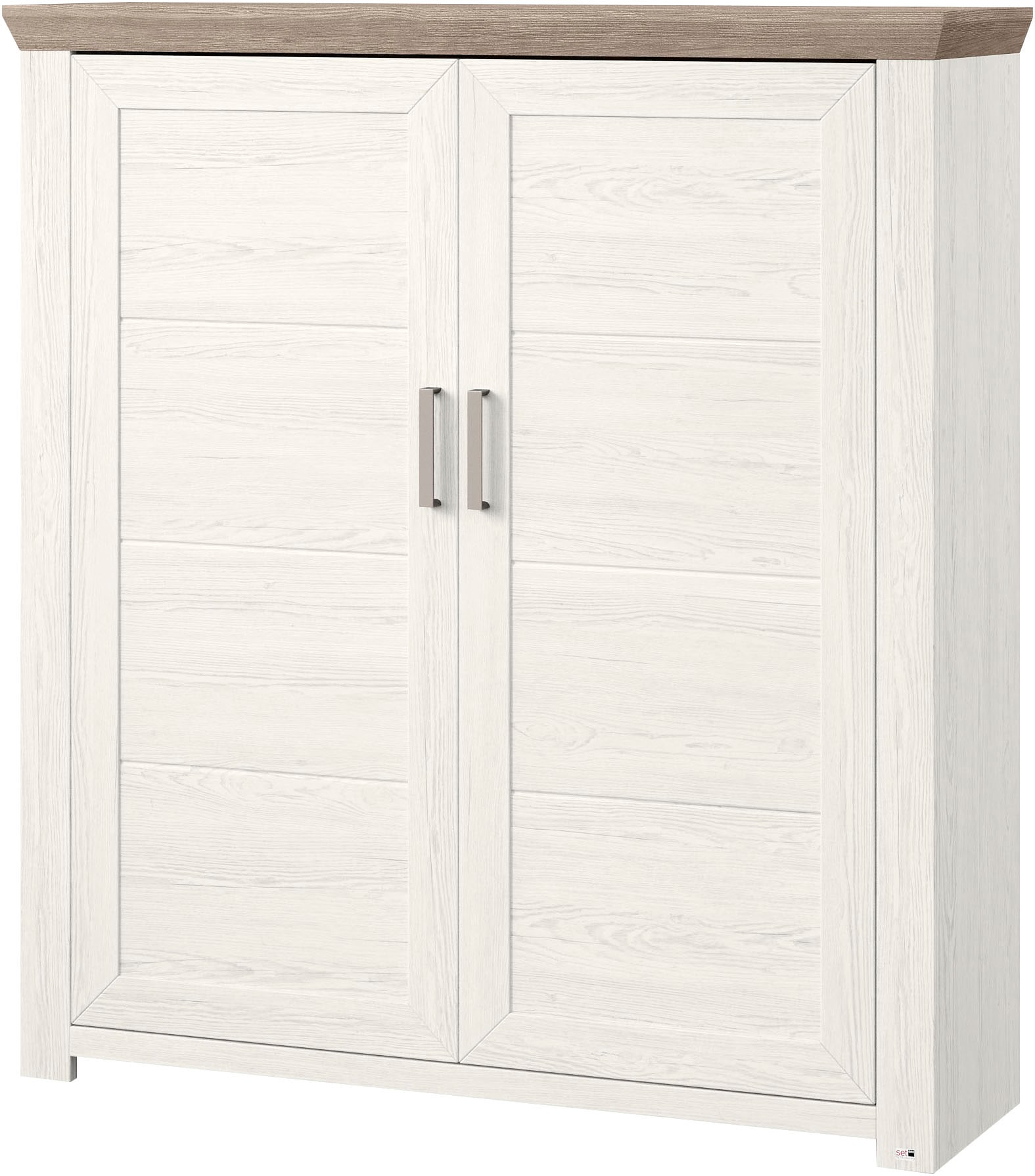 set one by Musterring Highboard »York«, Typ 19, mit 3 Schubkästen und Flaschenregal, Landhausstil, B 129cm