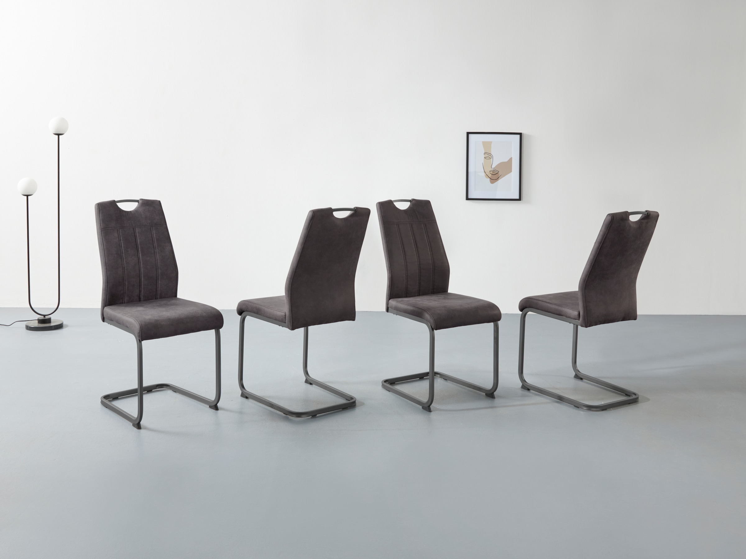 HELA Freischwinger »CHRISTINA«, (Set), 4 St., Microfaser, 1, 2 oder 4 Stück günstig online kaufen