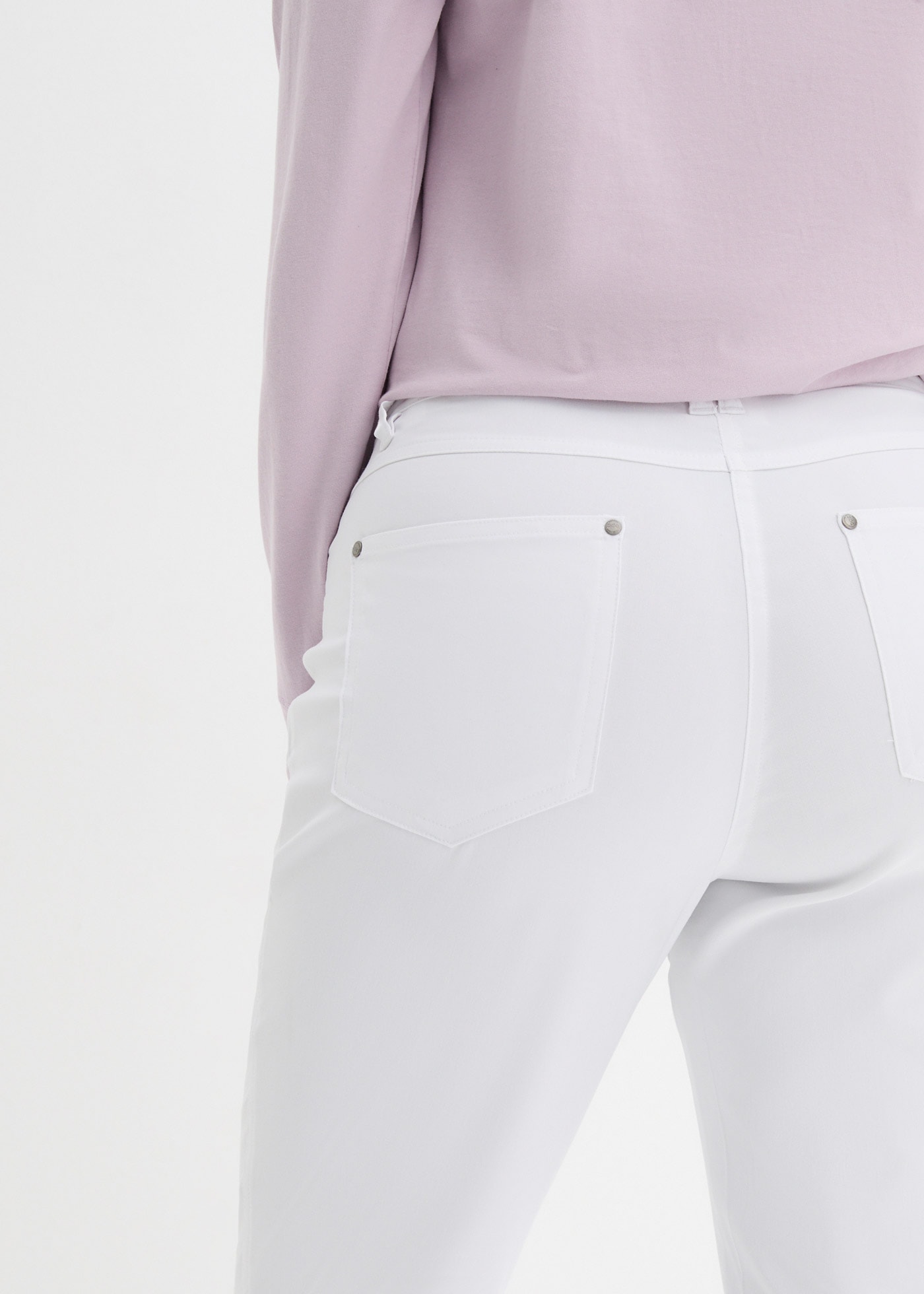 bonprix Stretch-Hose »Bengalin-Stretch-Hose mit Bequembund, Straight«  aus Polyester, Viskose und Elasthan, mit Bequembund, Regular Fit