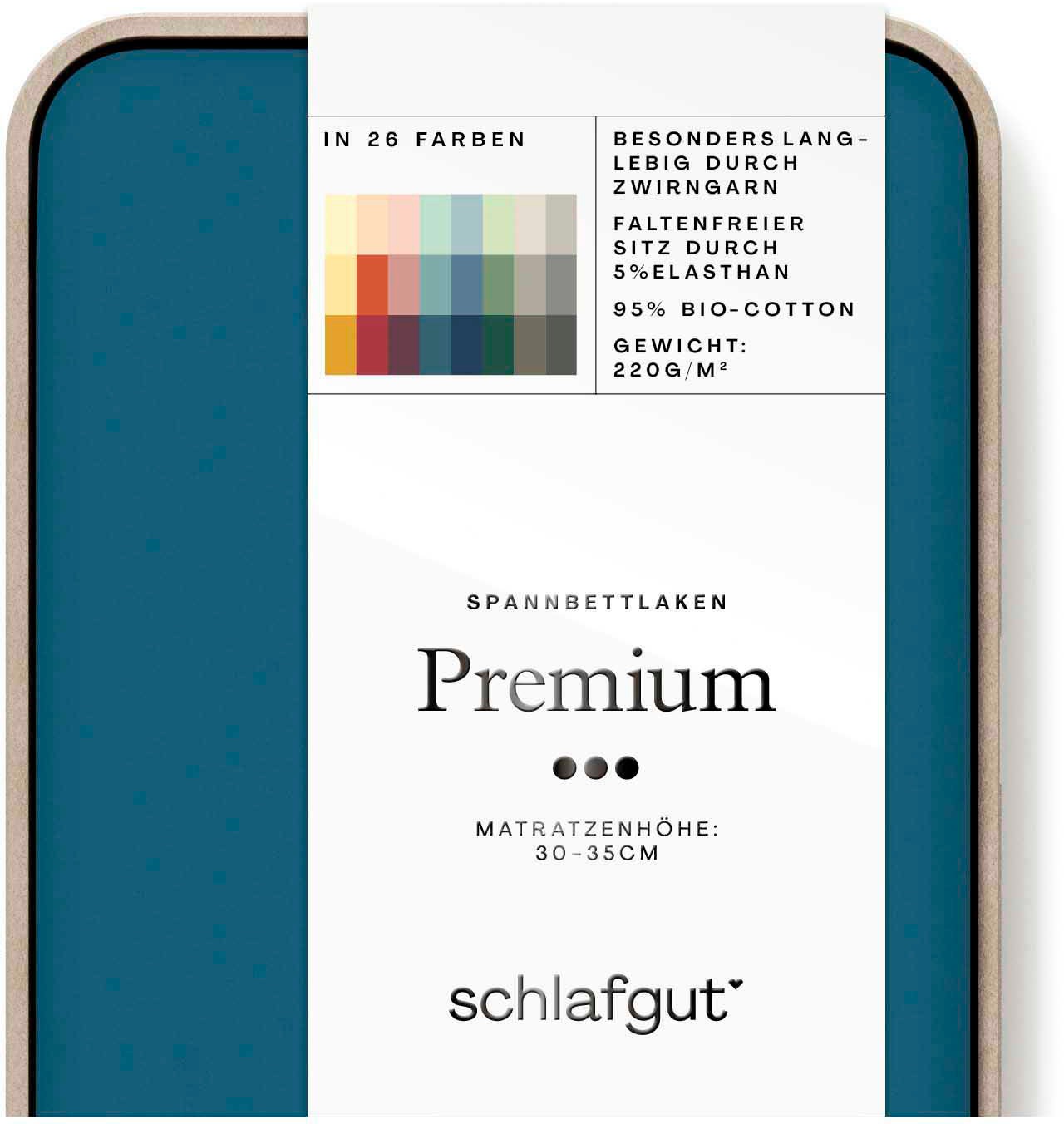 Schlafgut Spannbettlaken »Premium«, Zero Waste Verpackung, PREMIUM Qualität