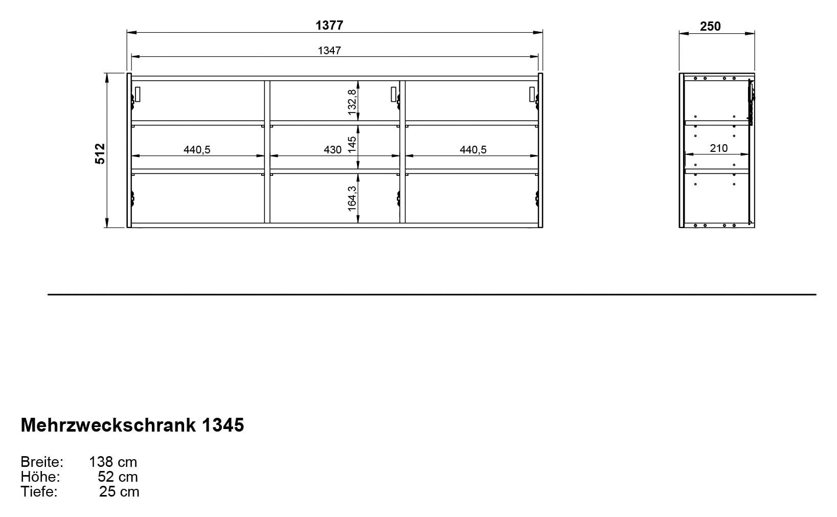 GERMANIA Mehrzweckschrank »Libbiano, Schuhschrank«, ideal für schmale Flure, Breite 138 cm, in 2 verschiedenen Höhen
