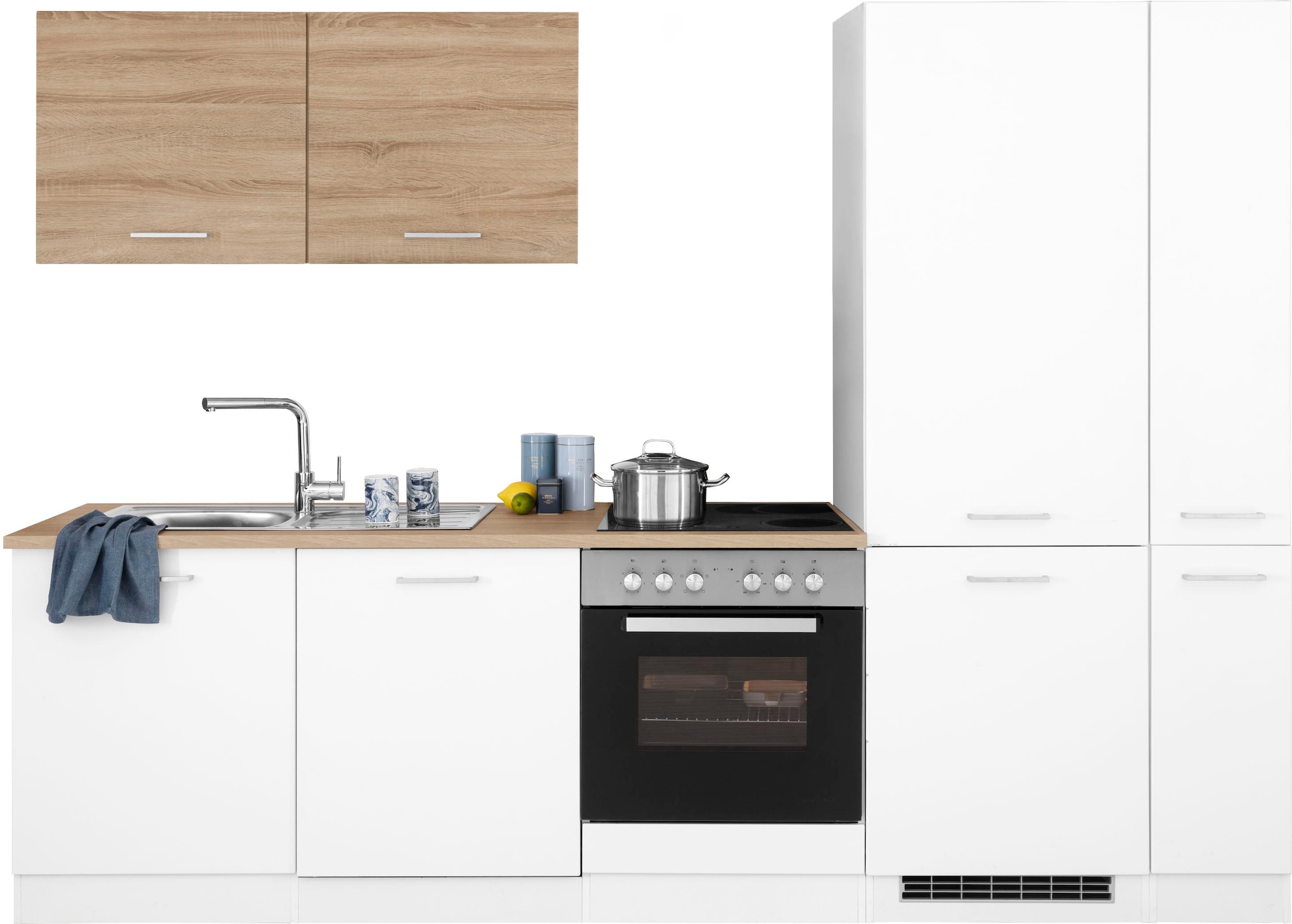 HELD MÖBEL Küchenzeile »Visby«, ohne E-Geräte, 270 cm, für  Kühl/Gefrierkombination und Geschirrspüler auf Raten bestellen