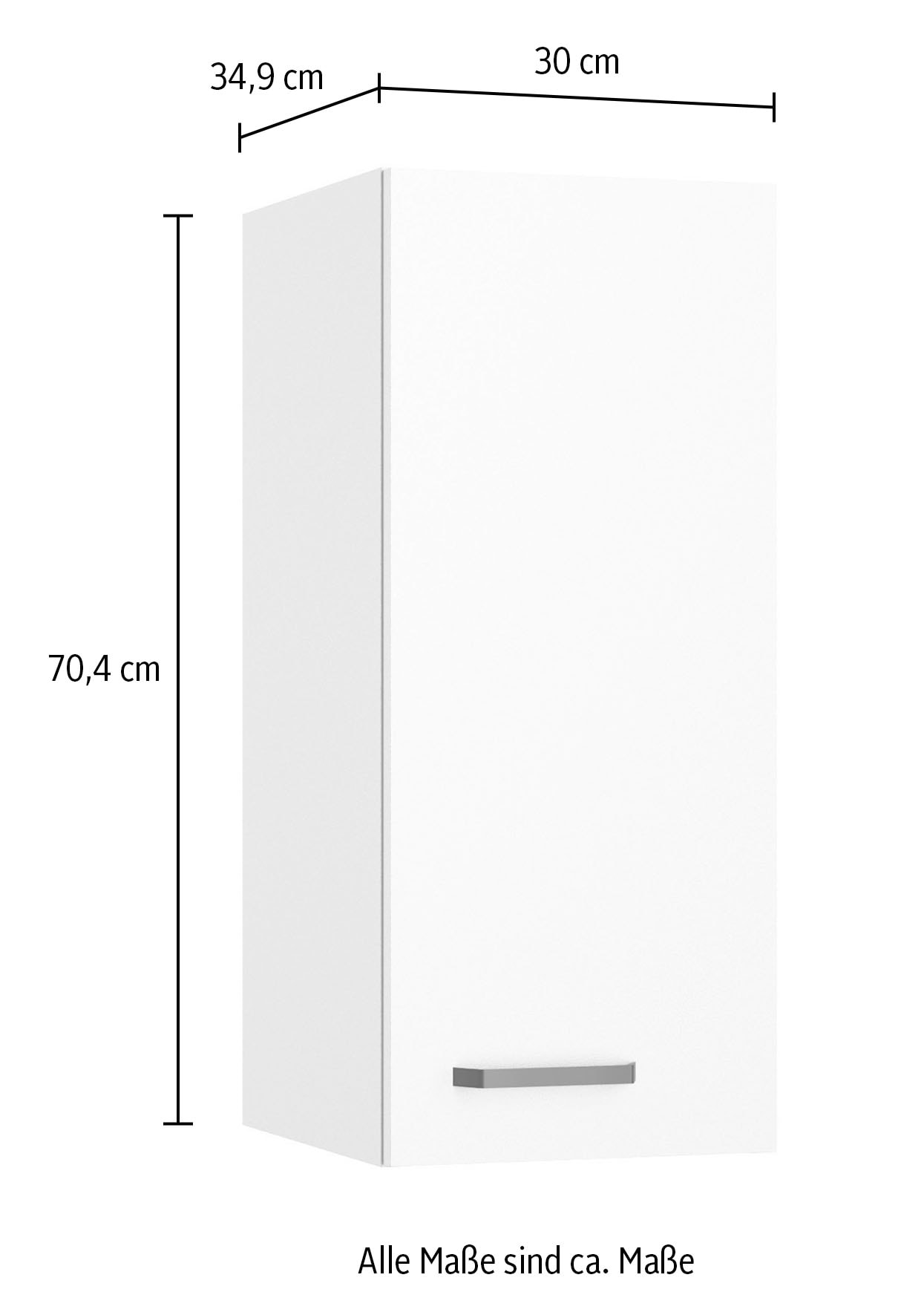 KOCHSTATION Hängeschrank »KS-Paula« 30 cm breit, 70 cm hoch, mit 1 Tür, 2 Einlegeböden