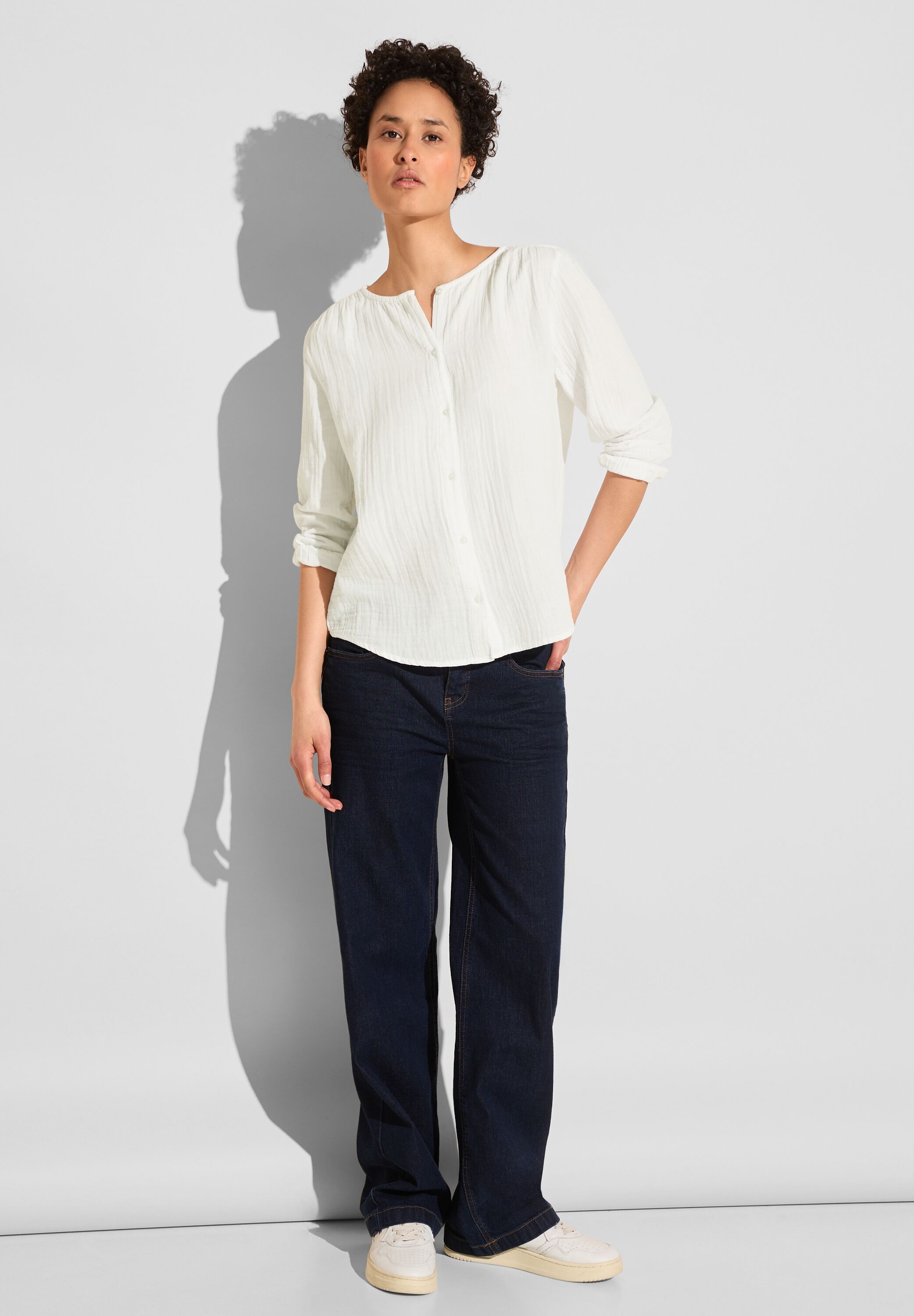 STREET ONE Longbluse, mit Knopfleiste