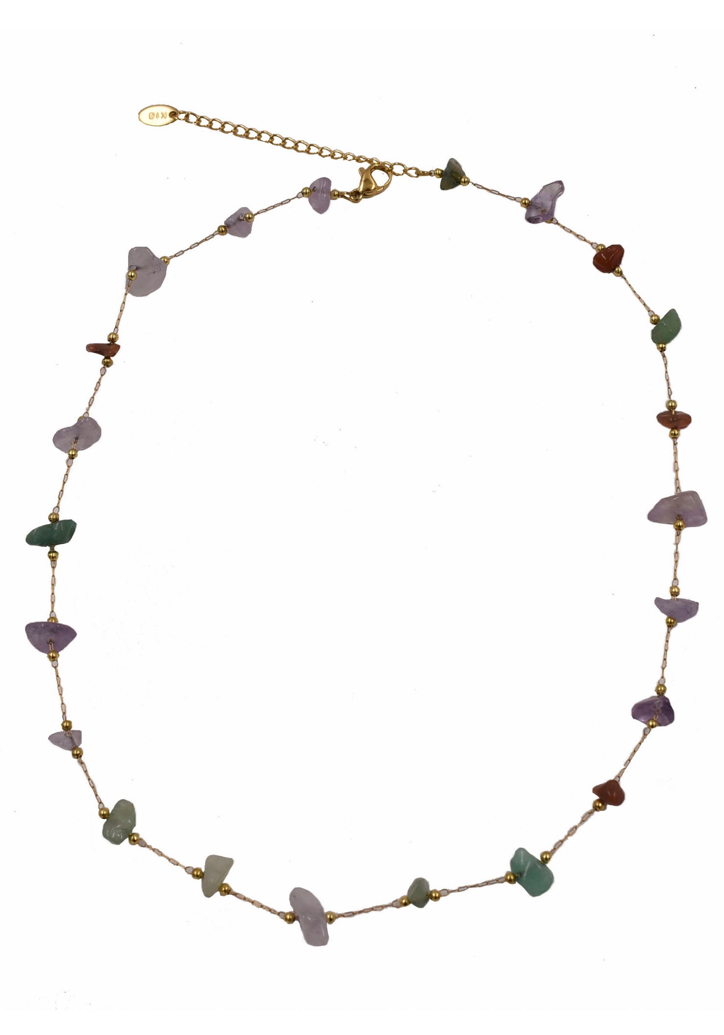 Firetti Collier »Schmuck Geschenk Halsschmuck Halskette Edelstein Farbstein«, mit Edelsteinen