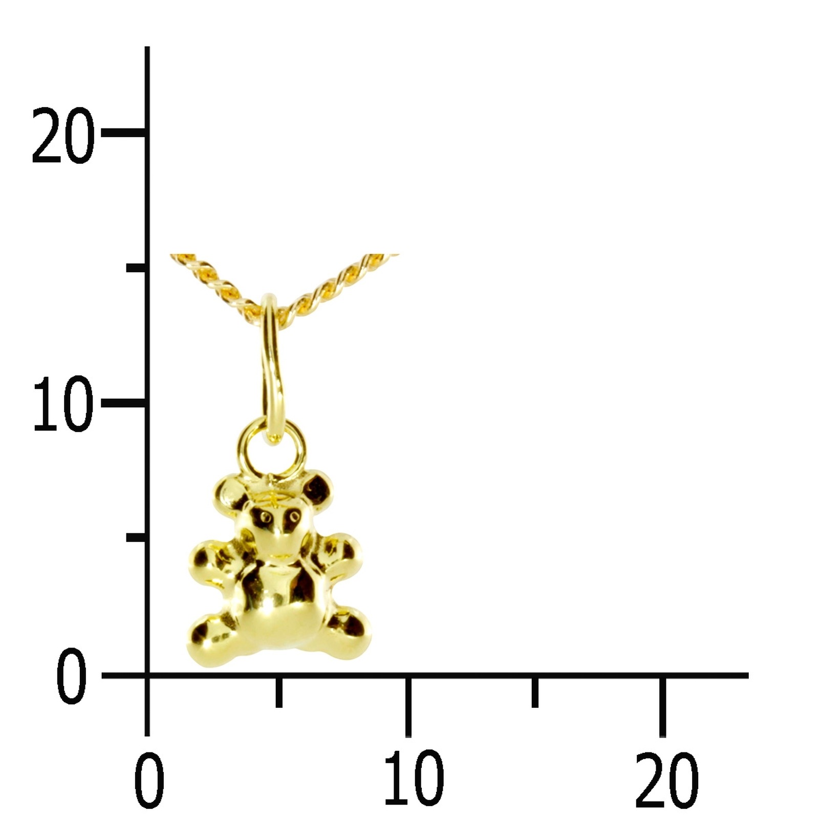 OSTSEE-SCHMUCK Kette mit Anhänger »Ostsee-Schmuck Kette mit Anhänger Teddy Kette mit Anhänger Teddy«, (2 tlg.)