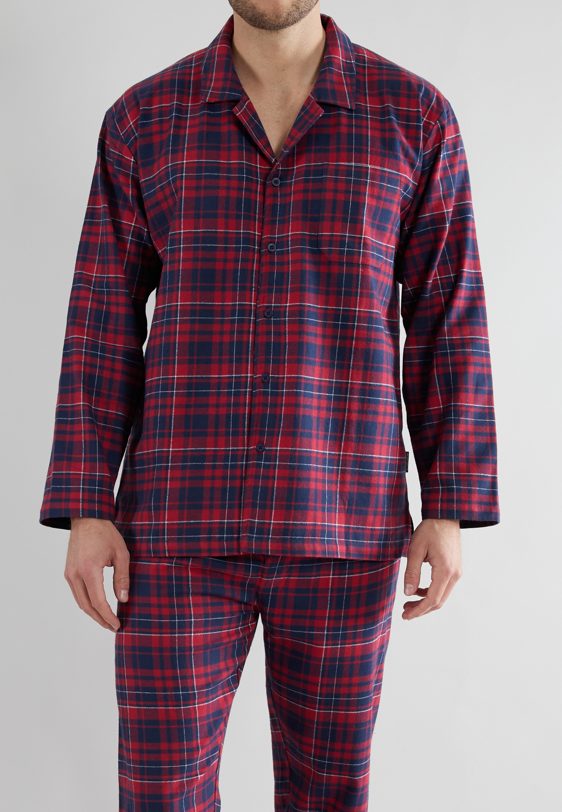 TOM TAILOR Pyjama, (2 tlg.), mit klassischem Karo-Muster