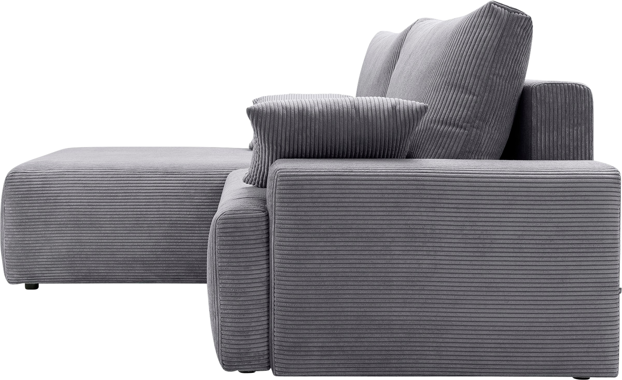 exxpo - sofa fashion Ecksofa »Orinoko, aktuelles Design und hoher Sitzkomfort, L-Form«, inkl. Bettfunktion und Bettkasten, schöne Farben im angesagten Cord