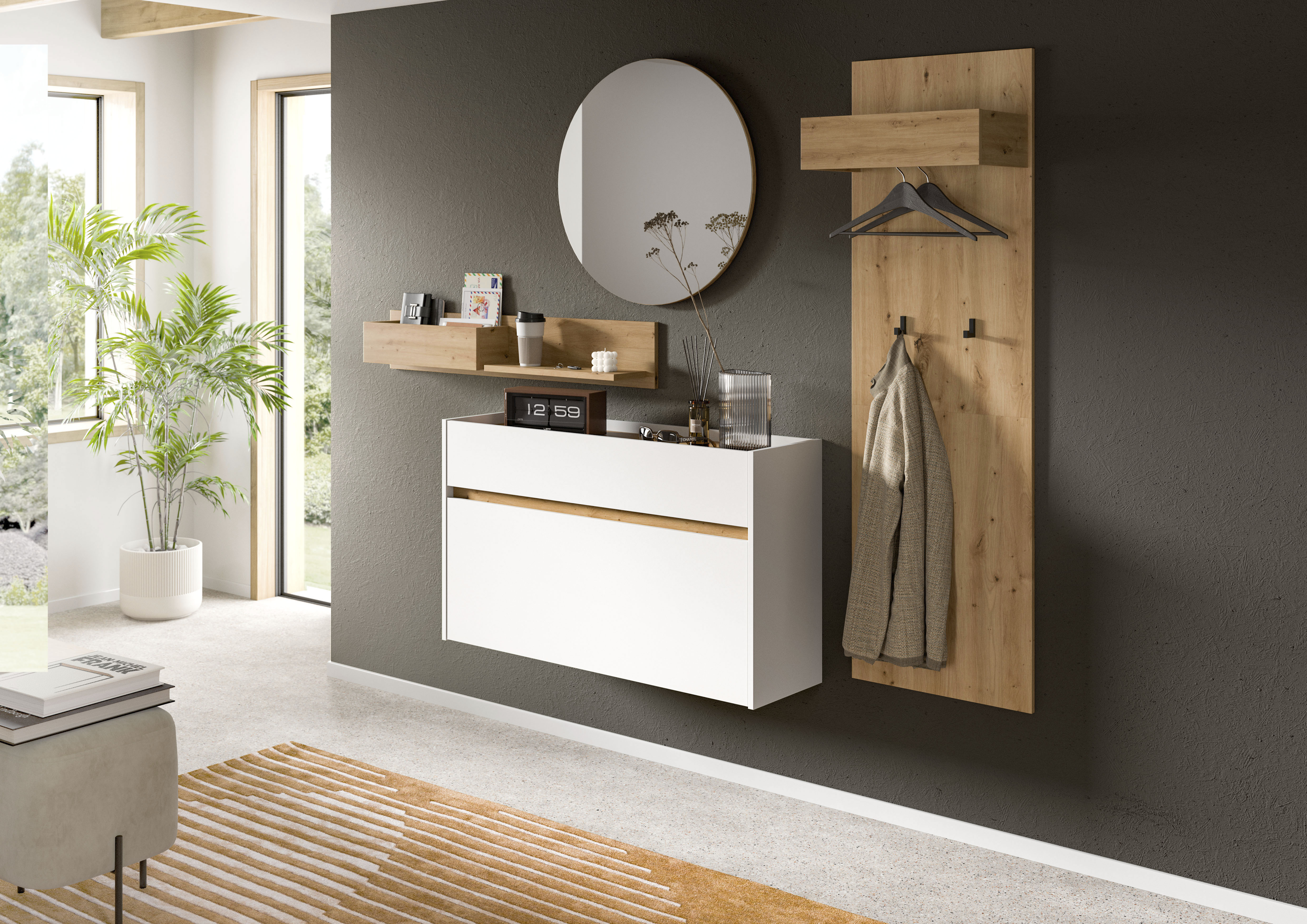 INOSIGN Garderoben-Set »EVRID, 4-teilig, Breite 205 cm, individuell hängbar günstig online kaufen