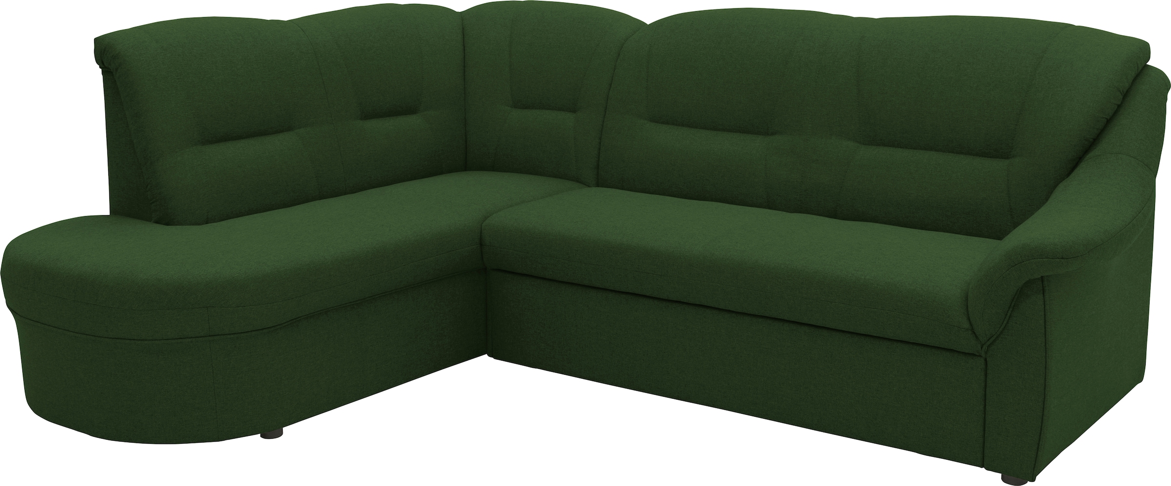 DOMO collection Ecksofa »Faenza für kleine Räume, Stellmaße 232,176cm, komfortabel, L-Form«, mit Ottomane, zeitlos, elegante Armlehnen, wahlweise mit Bettfunktion