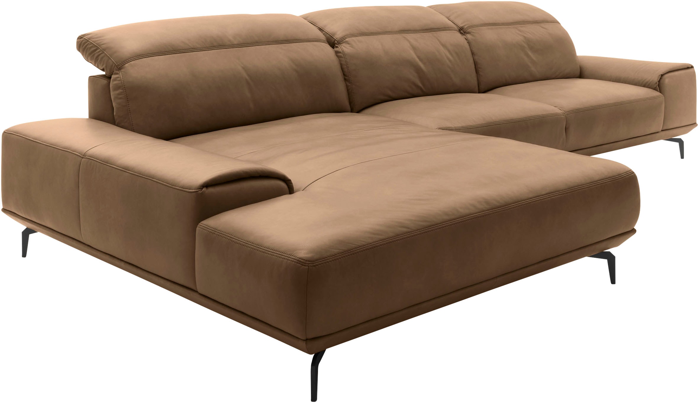 Musterring Wohnlandschaft »MR 2490«, Fuß Schwarz, Sitzhöhe 46cm, wahlweise mit Funktionen, Maße 342x207 cm