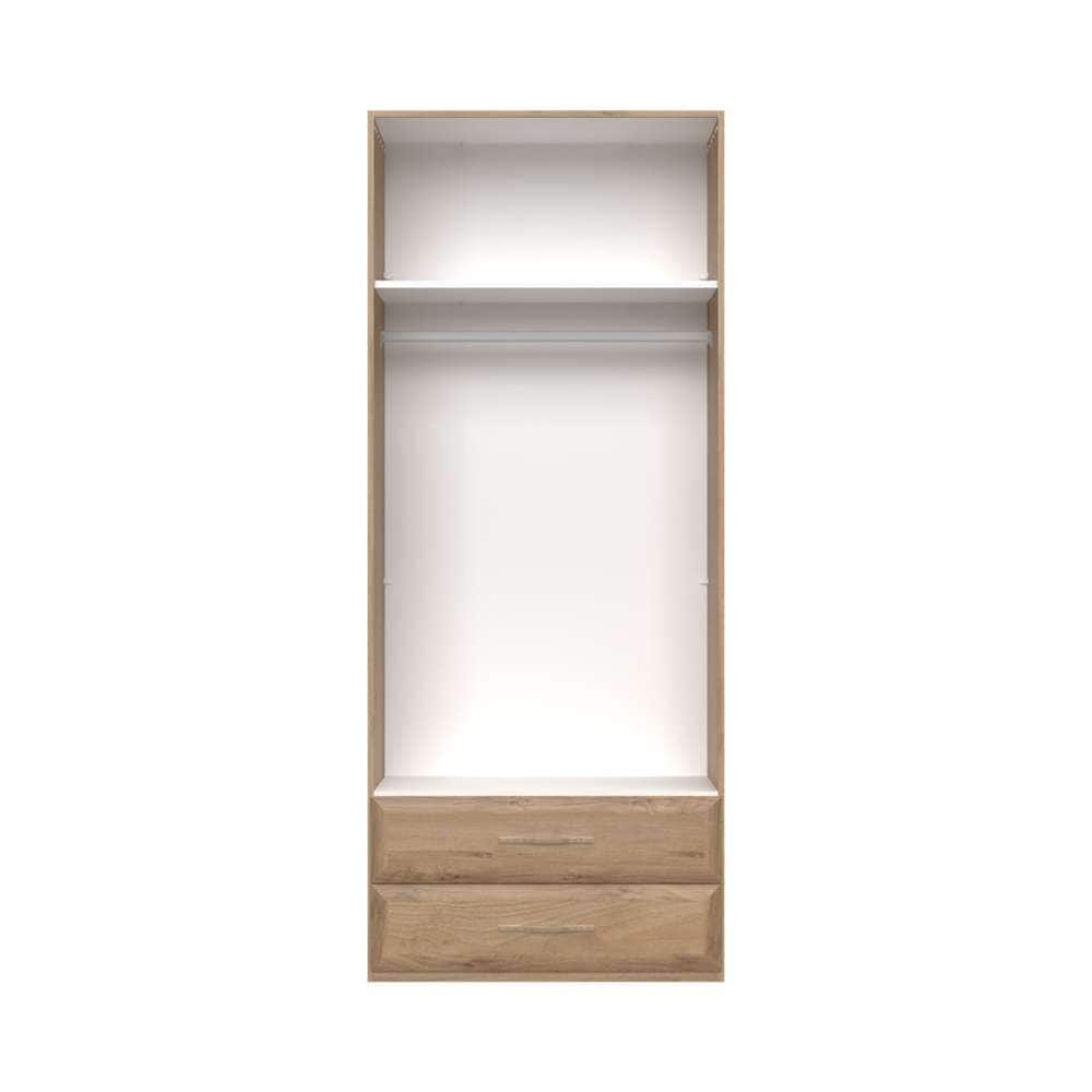 Home affaire Kleiderschrank »Gala, beige hochglänzend UV lackiert, kratzfest, FSC-zertifiziert«, (abgerundete Schubladen aus MDF im Holzdekor, soft-close), hoher Schrank (224cm), in den Breiten 92 und 137cm, Made in Europe
