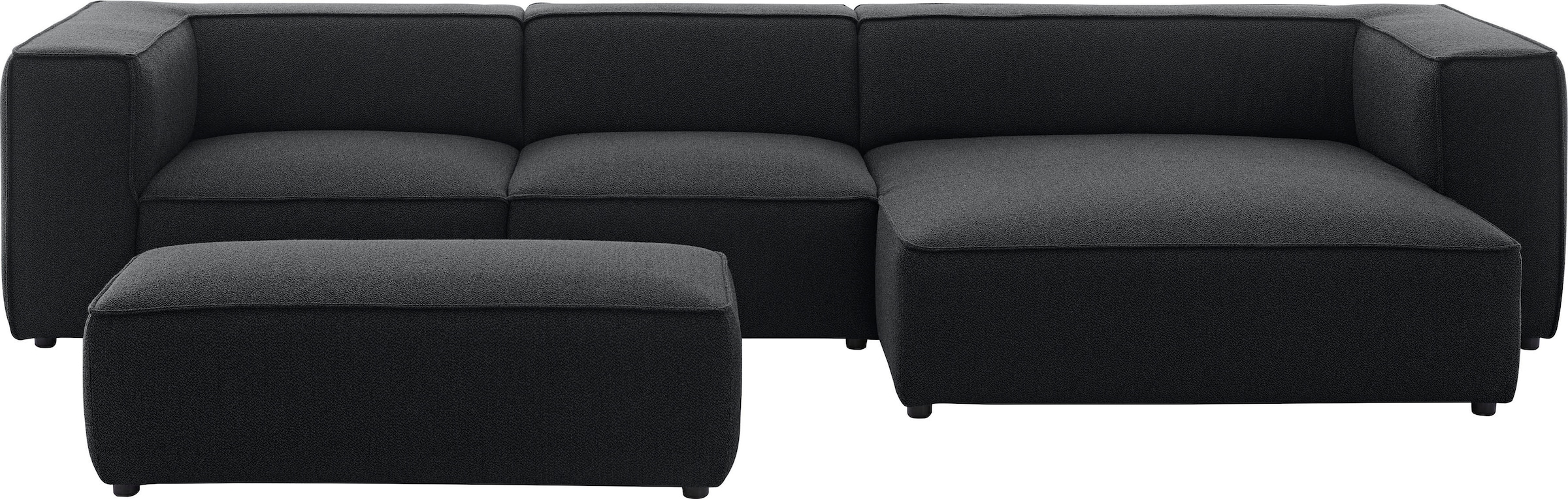 W.SCHILLIG Ecksofa »around-the-block«, mit eleganter Biese, mit Federkern, Breite 341 cm