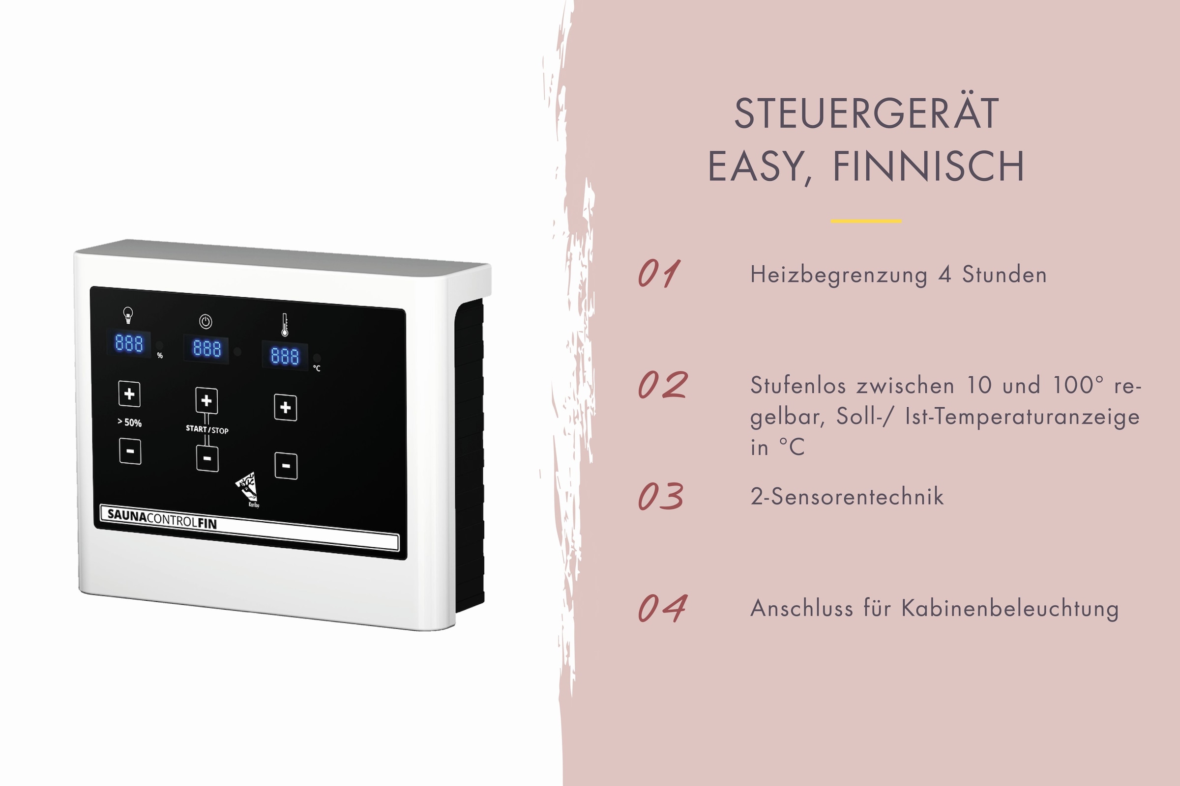 Karibu Sauna »"Agneta 2" mit Kranz, naturbelassen«, aus hochwertiger nordischer Fichte