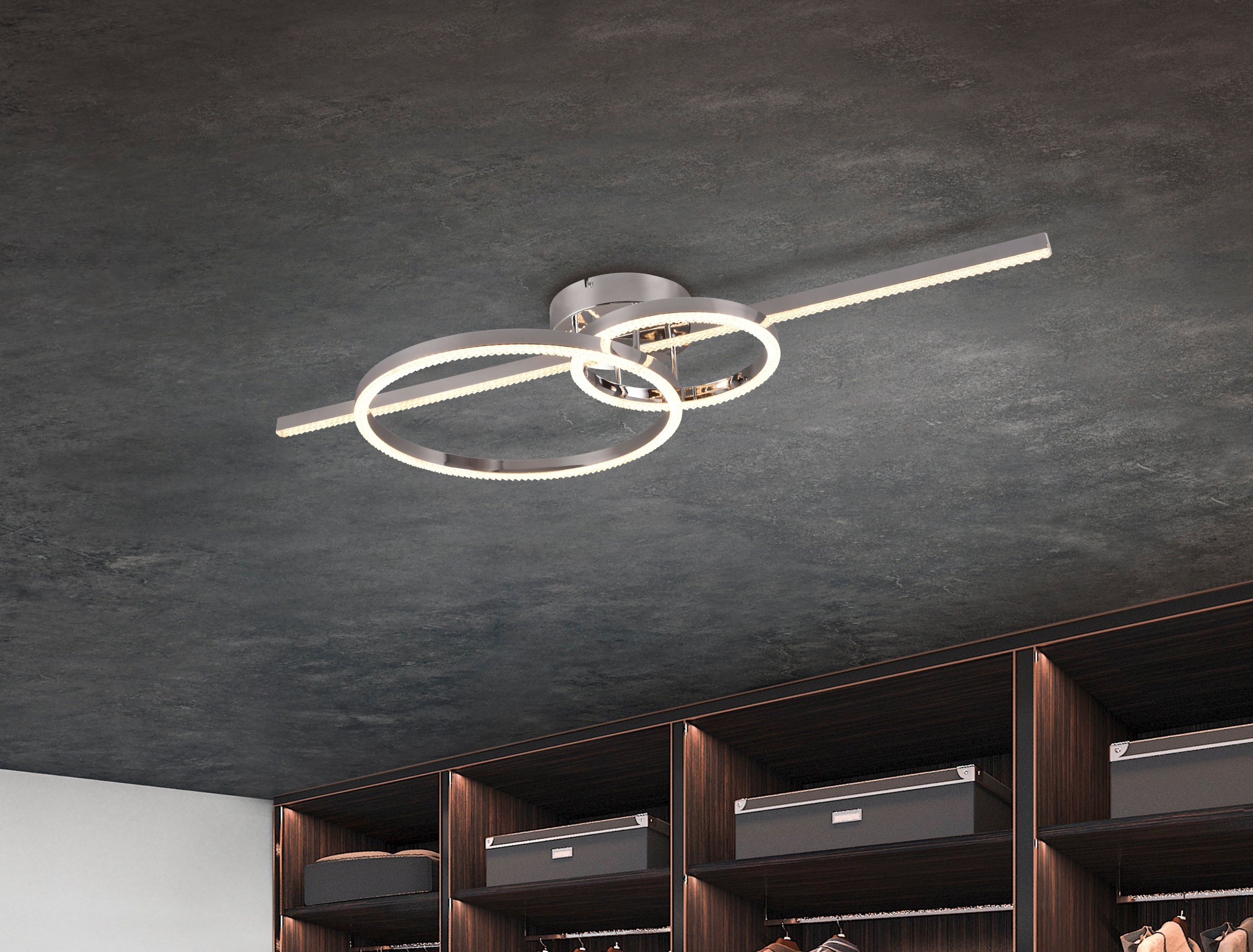TRIO Leuchten LED Deckenleuchte »MONTILLA, Deckenlampe mit Fernbedienung Li günstig online kaufen
